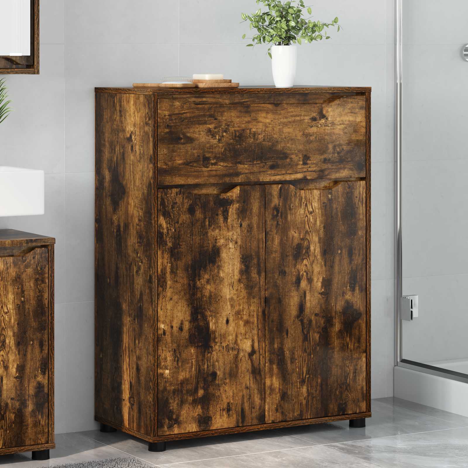 Vannitoa kapp Suitsetatud tamm 72,5 x 36,5 x 100 cm Tehispuit