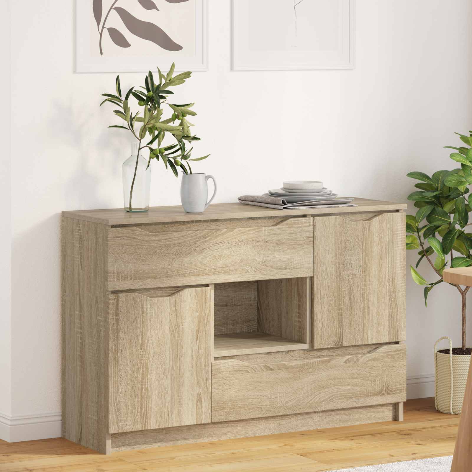 Kõide Sonoma tamm 100 x 30 x 65,6 Tehispuit