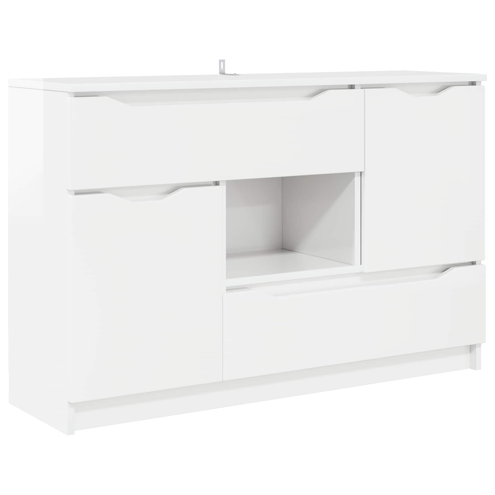 Kõide Kergelt läikiv valge 100 x 30 x 65,6 Tehispuit