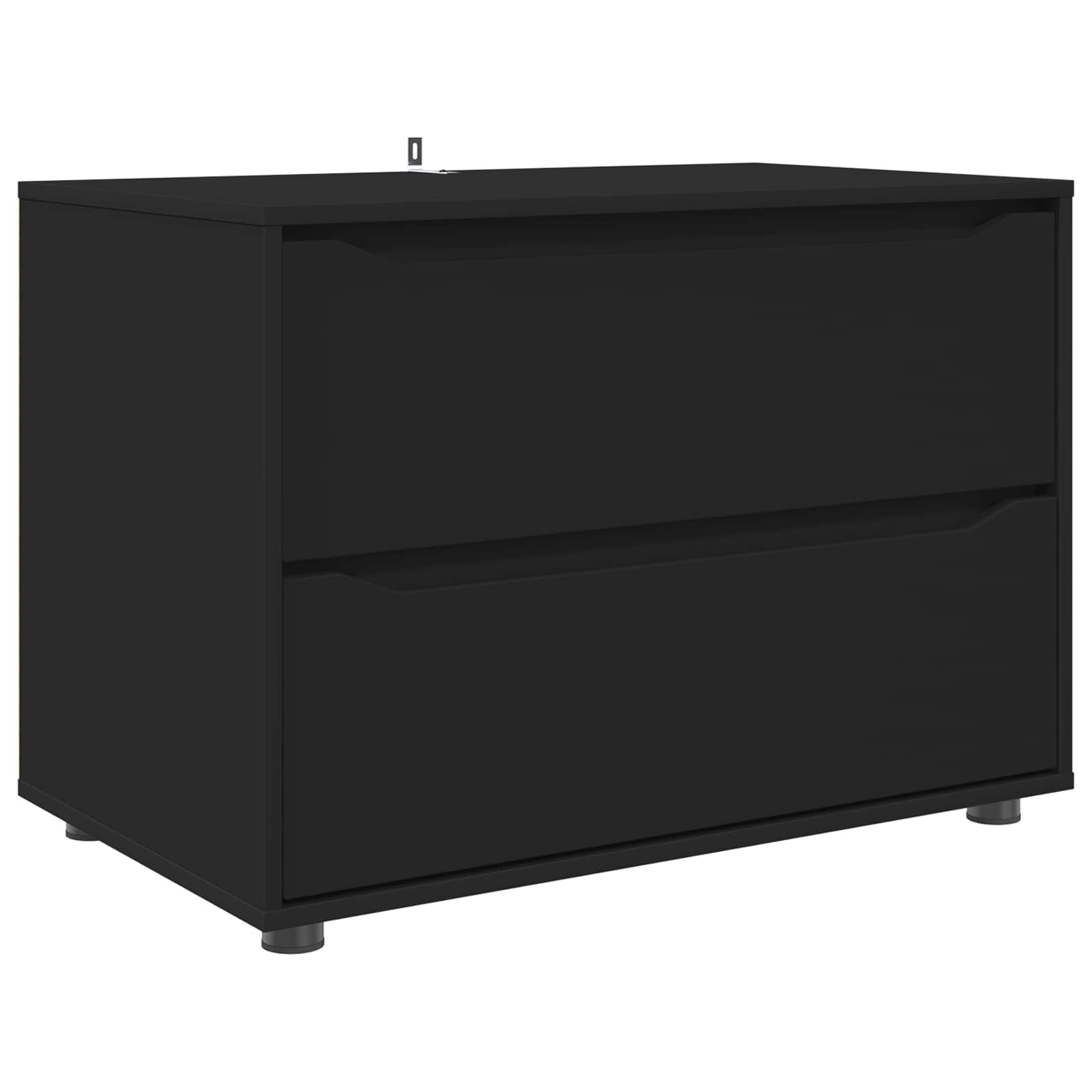 Hoiukapp 80 x 48 x 57 cm Tehispuit Must