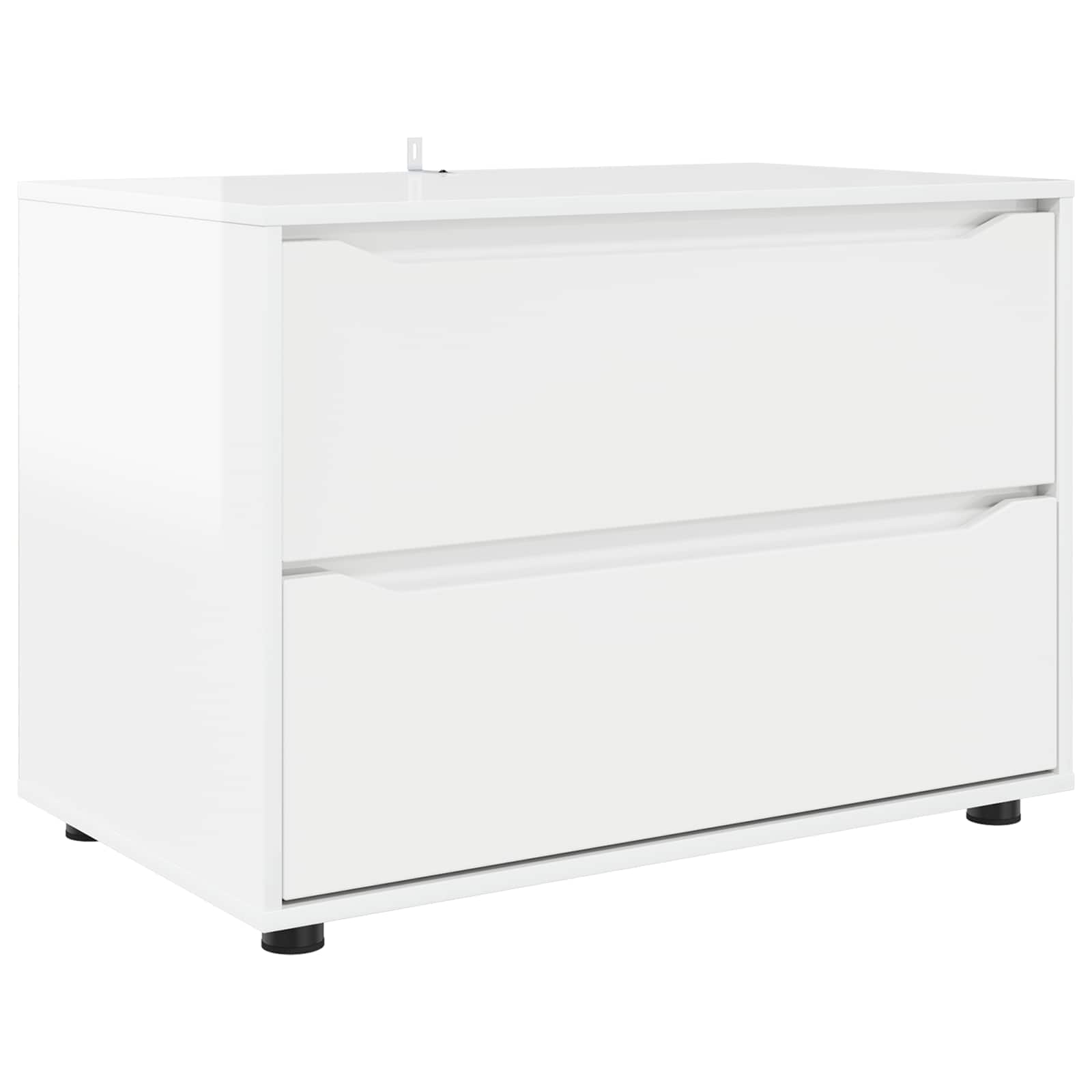 Hoiukapp 80 x 48 x 57 cm Tehispuit Kergelt läikiv valge