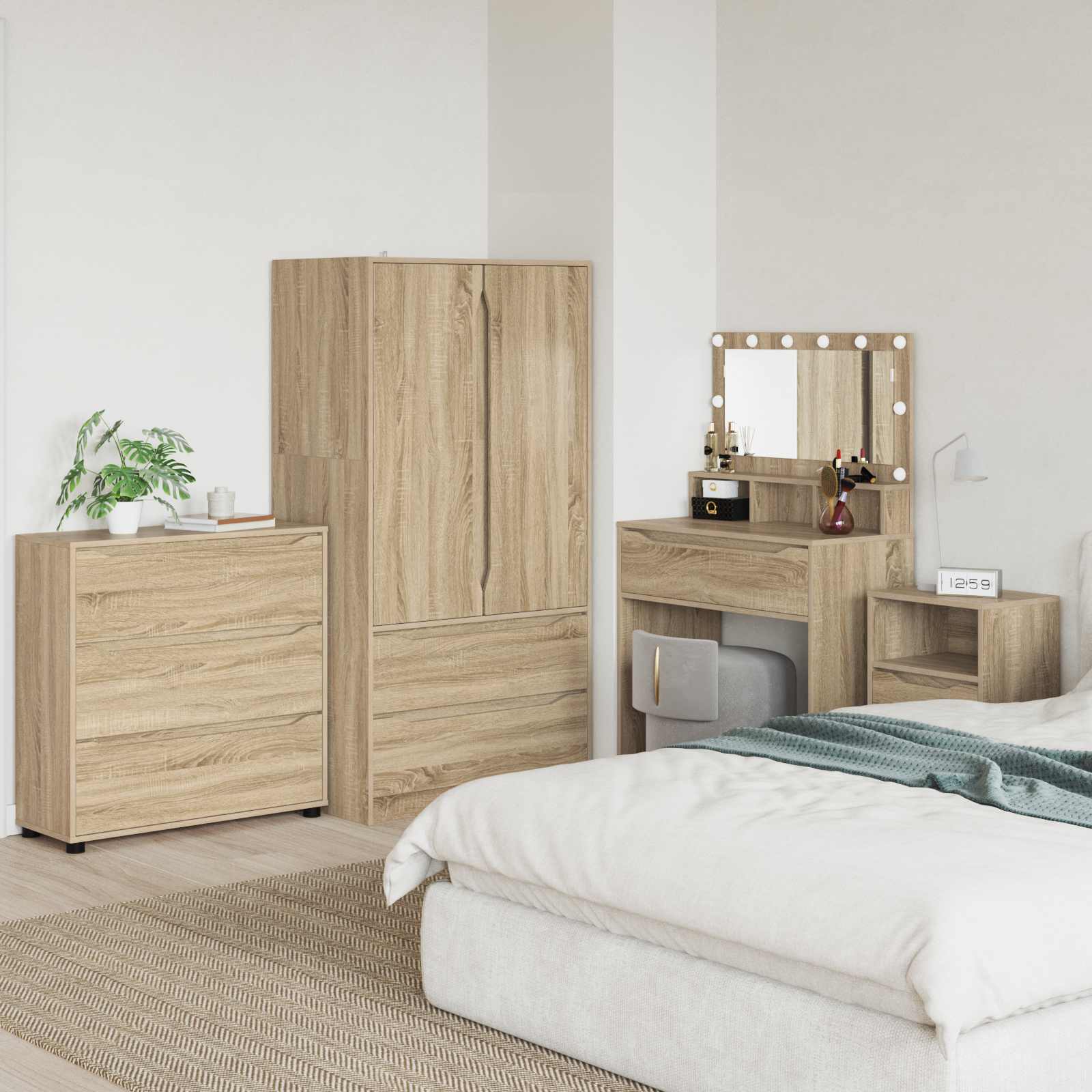 Hoiukapp 80 x 31 x 81 cm Tehispuit Sonoma tamm