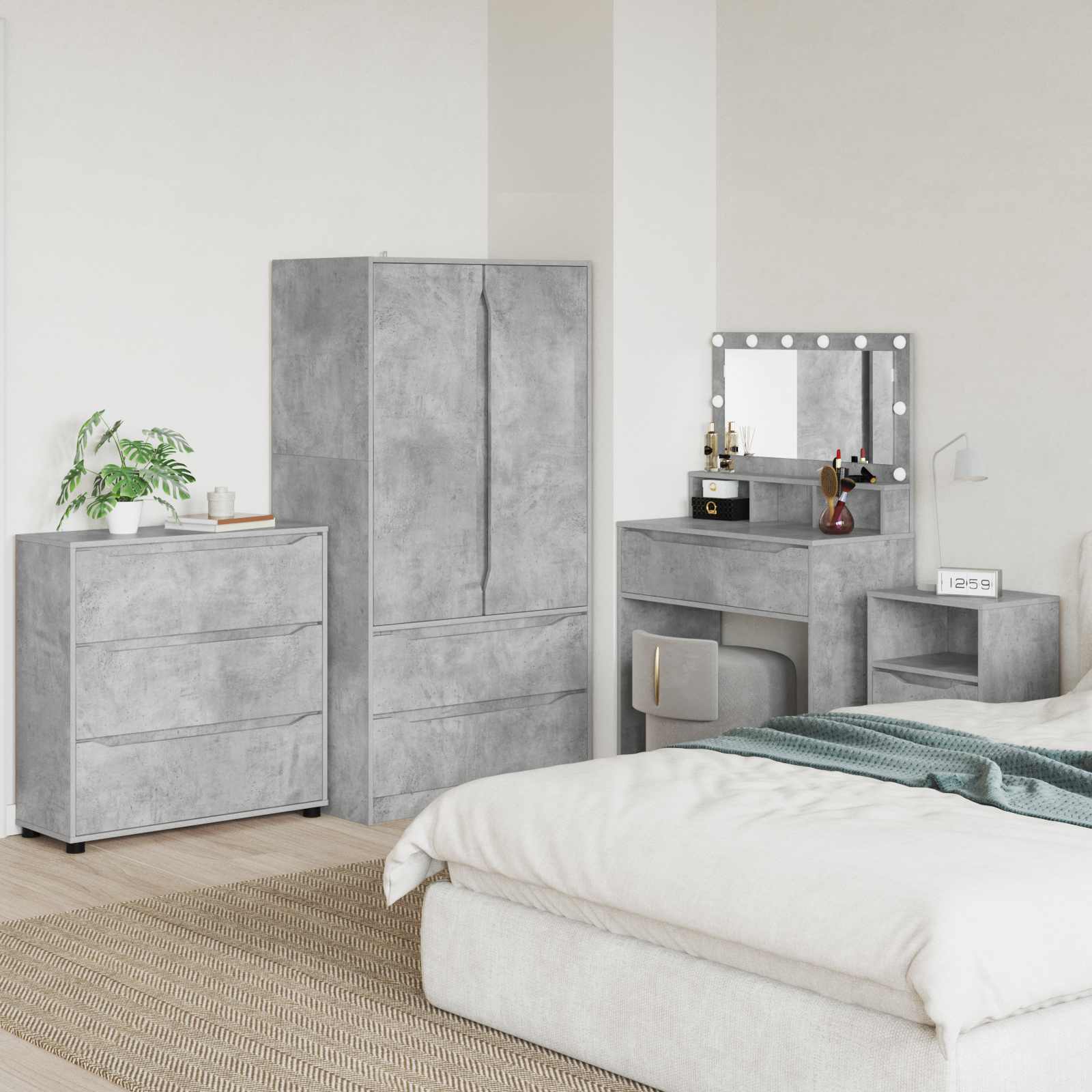 Hoiukapp 80 x 31 x 81 cm Tehispuit Betoonhall