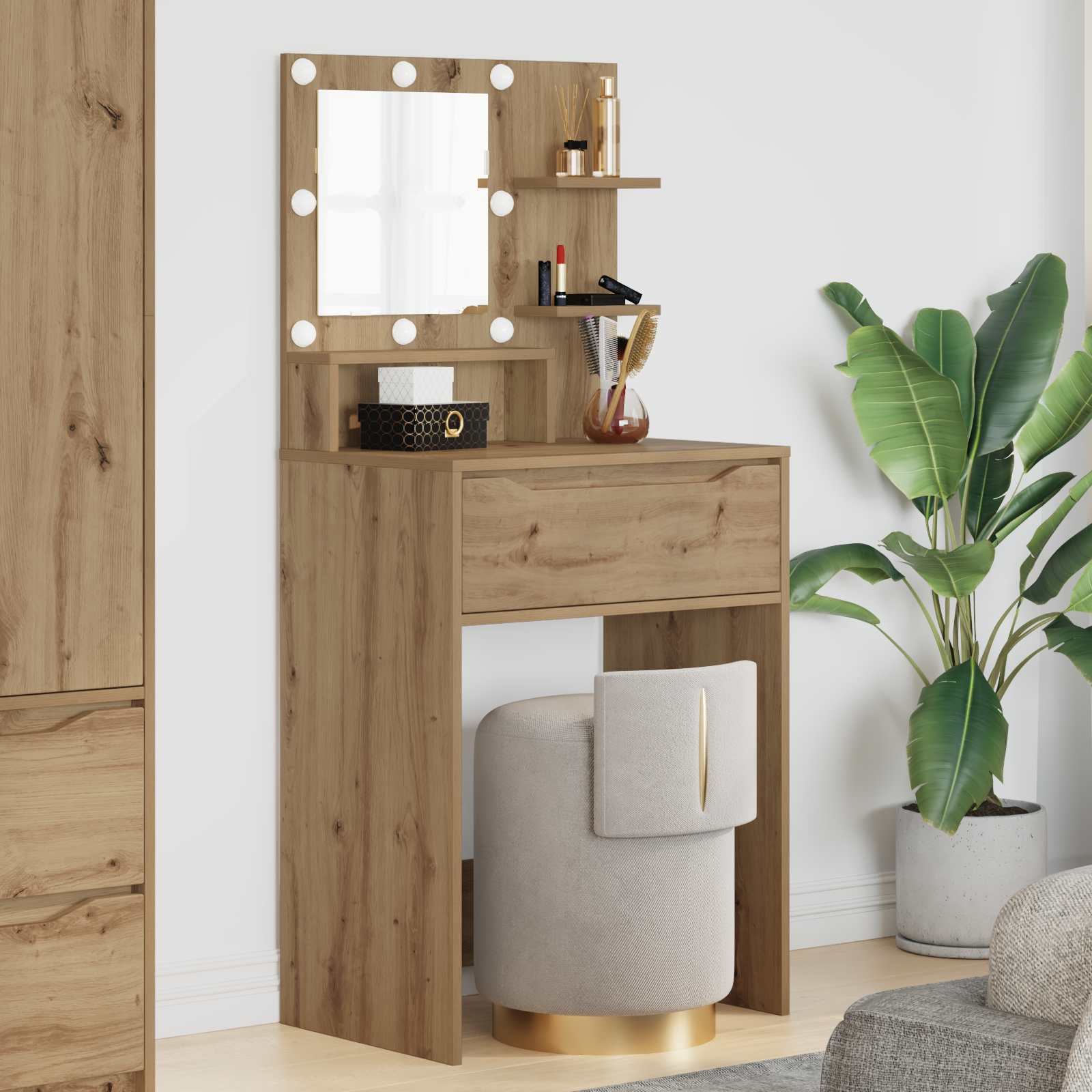 Magamistoa meikimislaudade Artisan tamm 60 x 39,5 x 135 cm