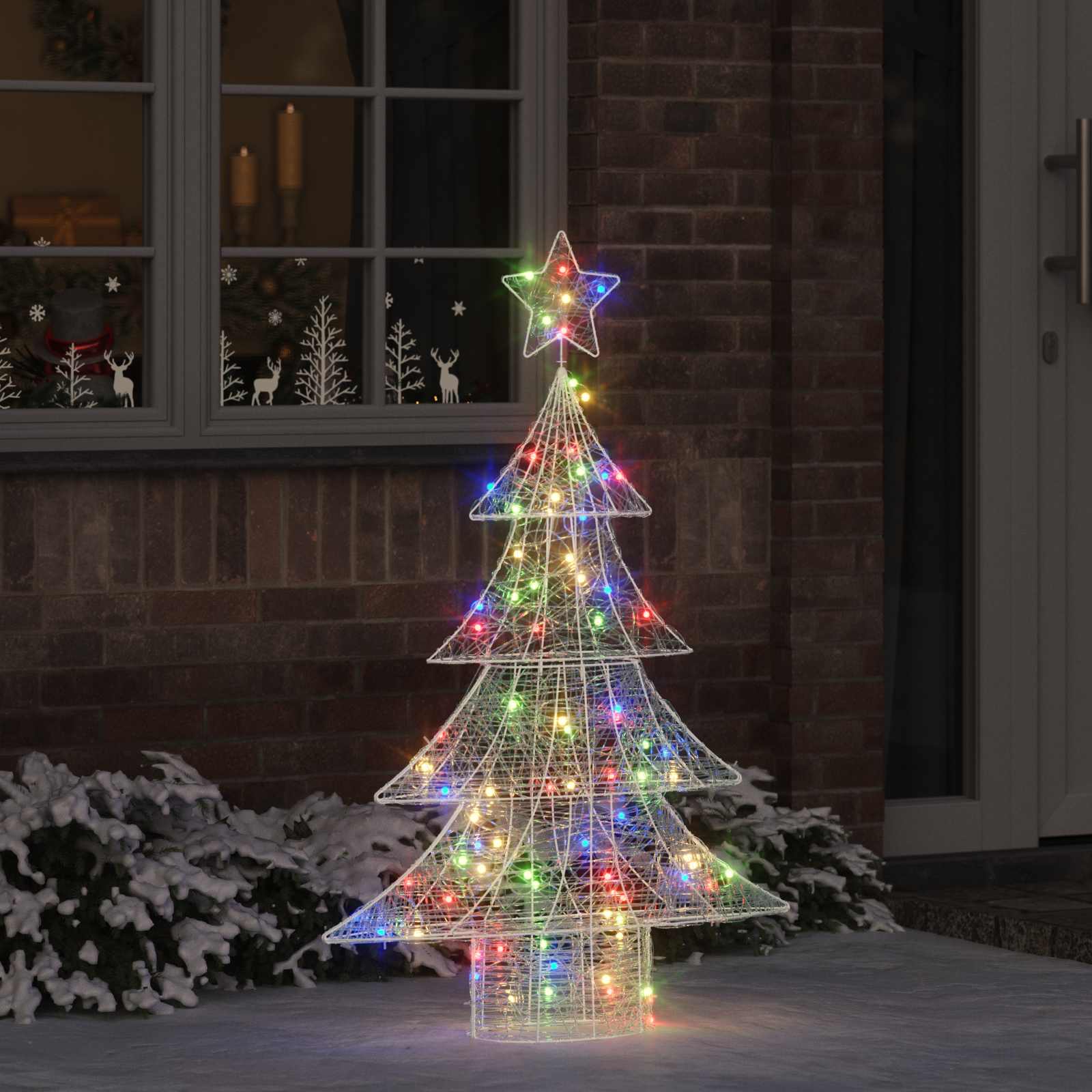 Jõulupuu 100 LED-i Mitmevärviline 120 cm Akrüül