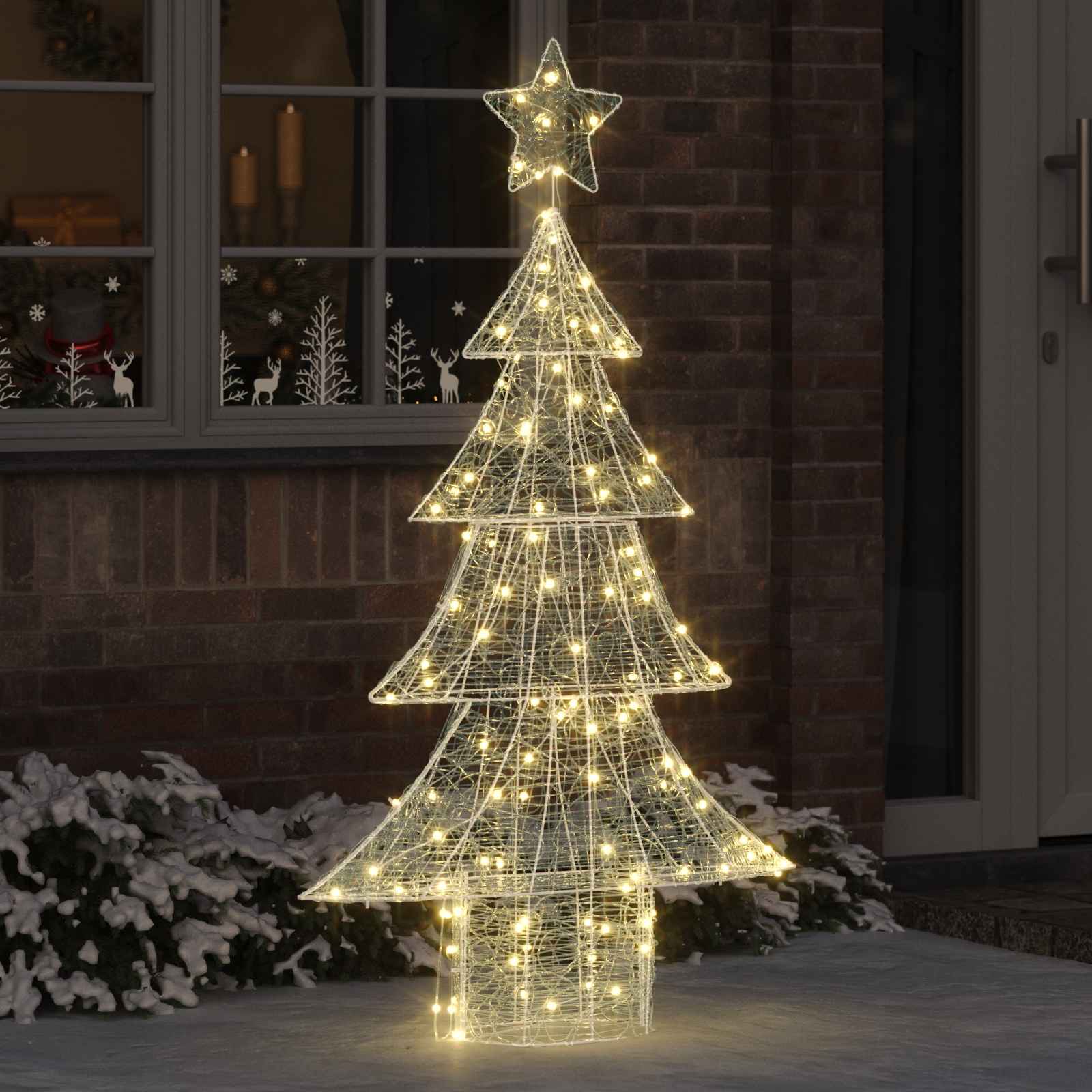 Jõulupuu 160 LED-i Soe valge 150 cm Akrüül