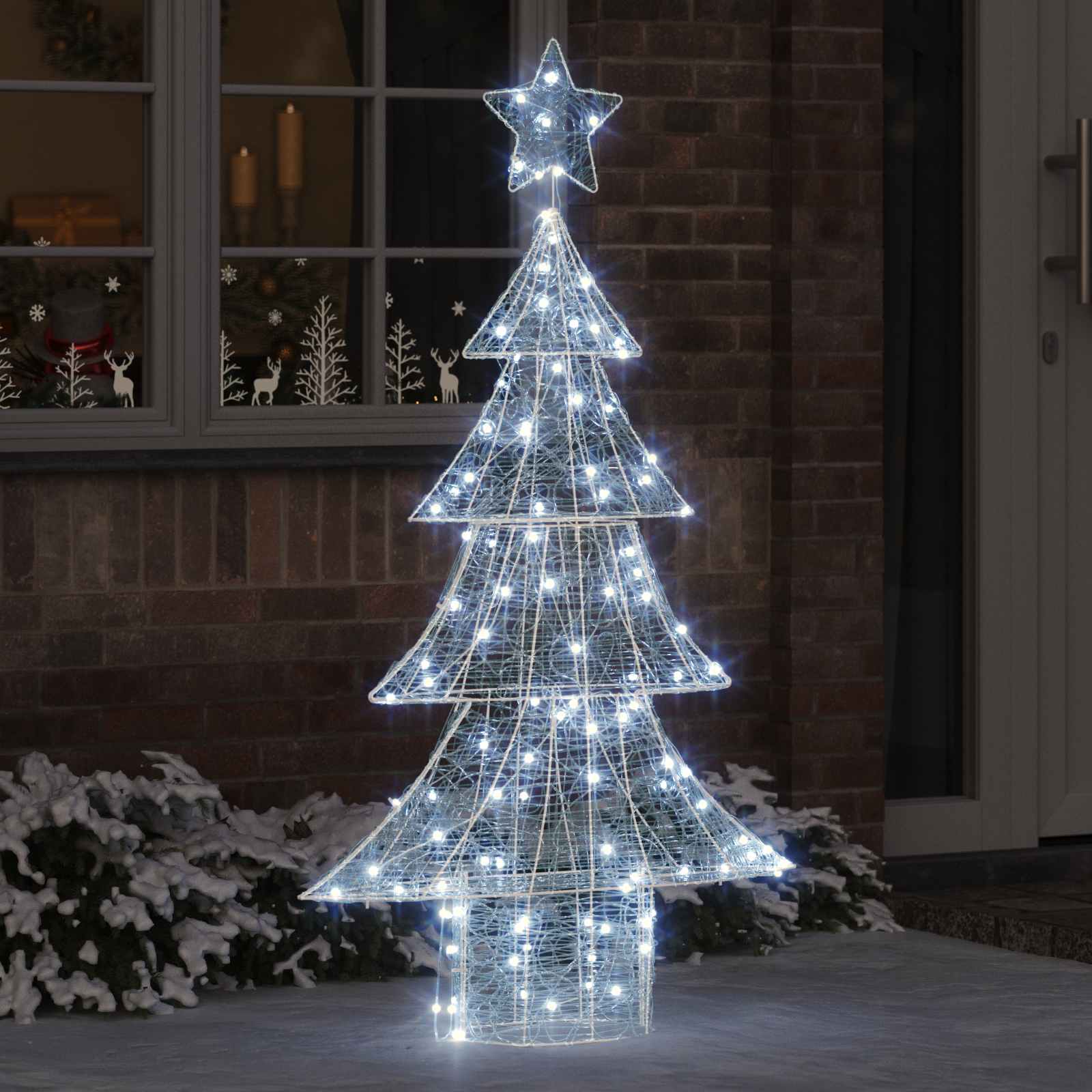 Jõulupuu 160 LED-i Külm valge 150 cm Akrüül