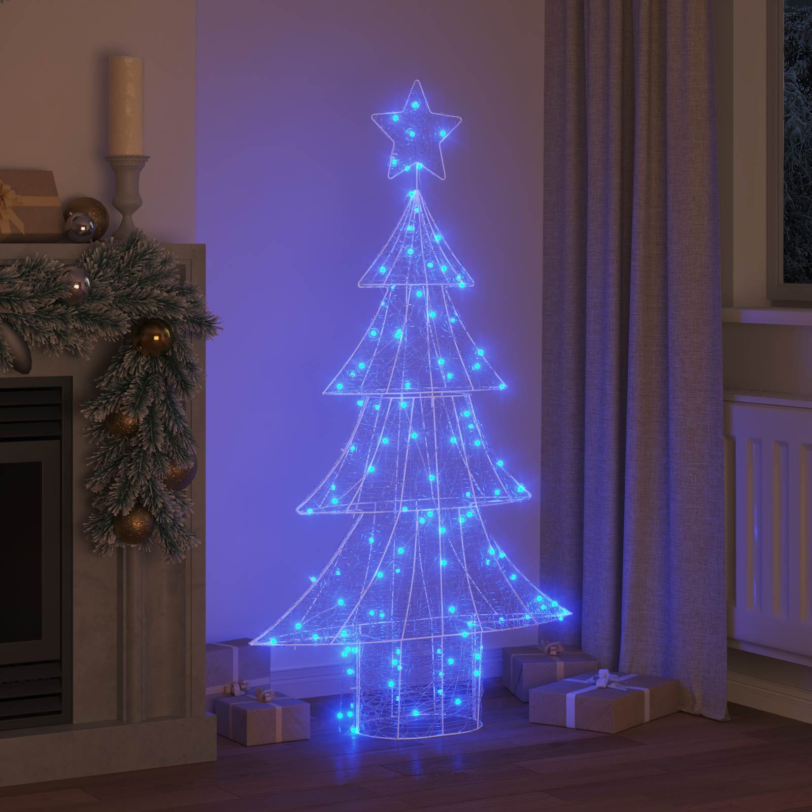 Jõulupuu 160 LED-i Sinine 150 cm Akrüül