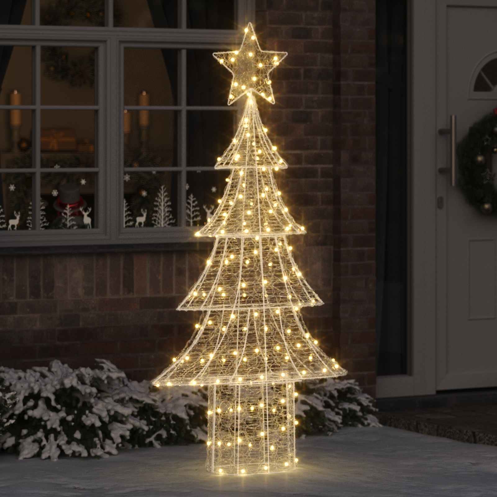 Jõulupuu 240 LED-i Soe valge 150 cm Akrüül