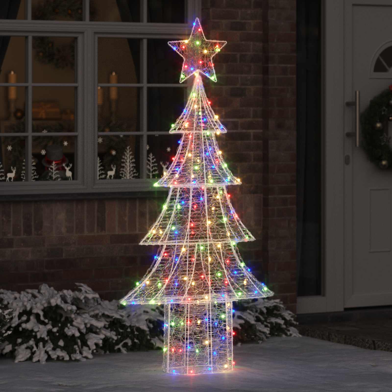 Jõulupuu 240 LED-i Mitmevärviline 180 cm Akrüül