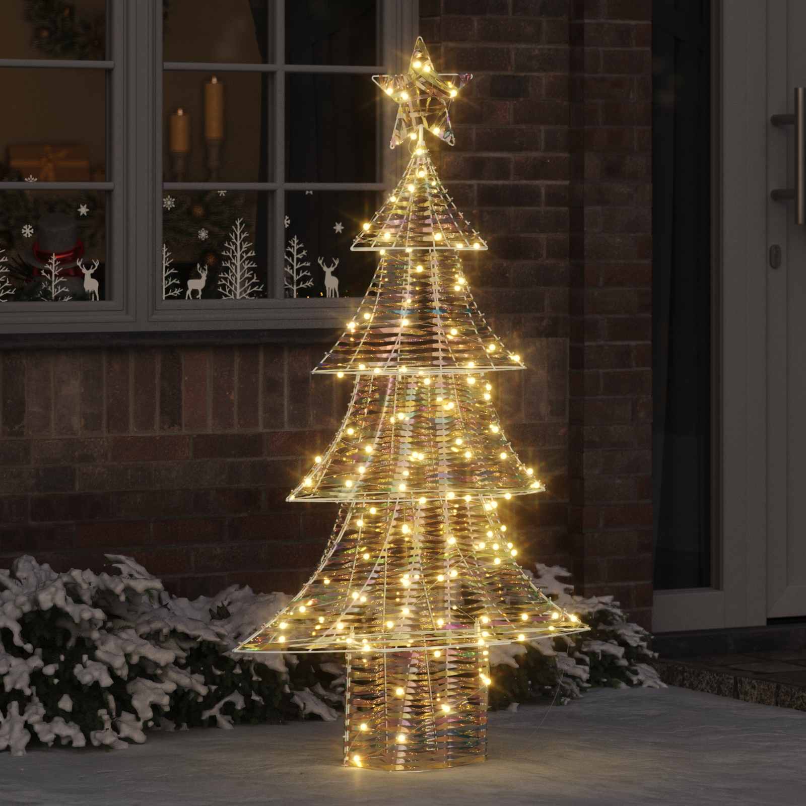 Jõulupuu 160 LED-i Soe valge 150 cm PET