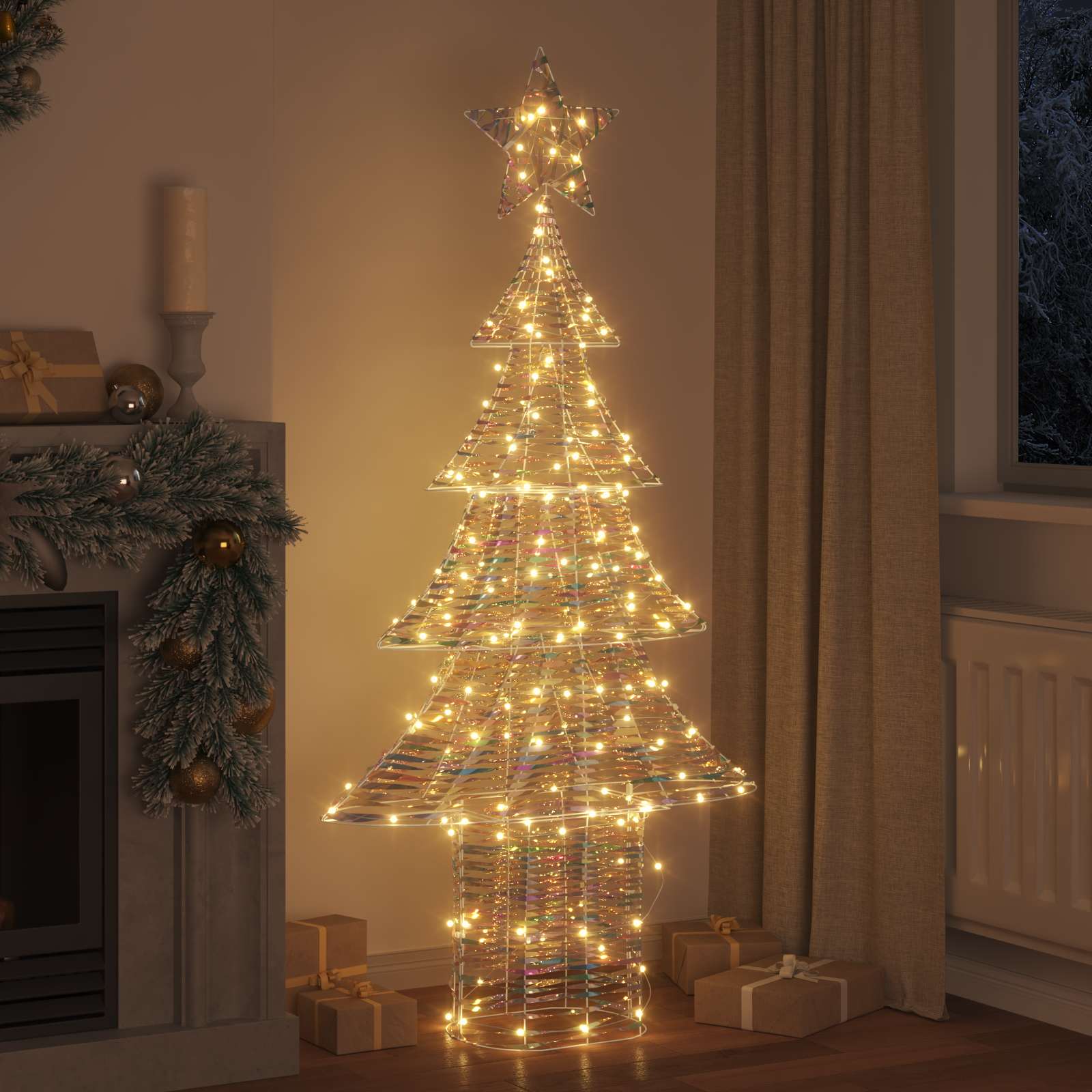 Jõulupuu 240 LED-i Soe valge 181 cm PET