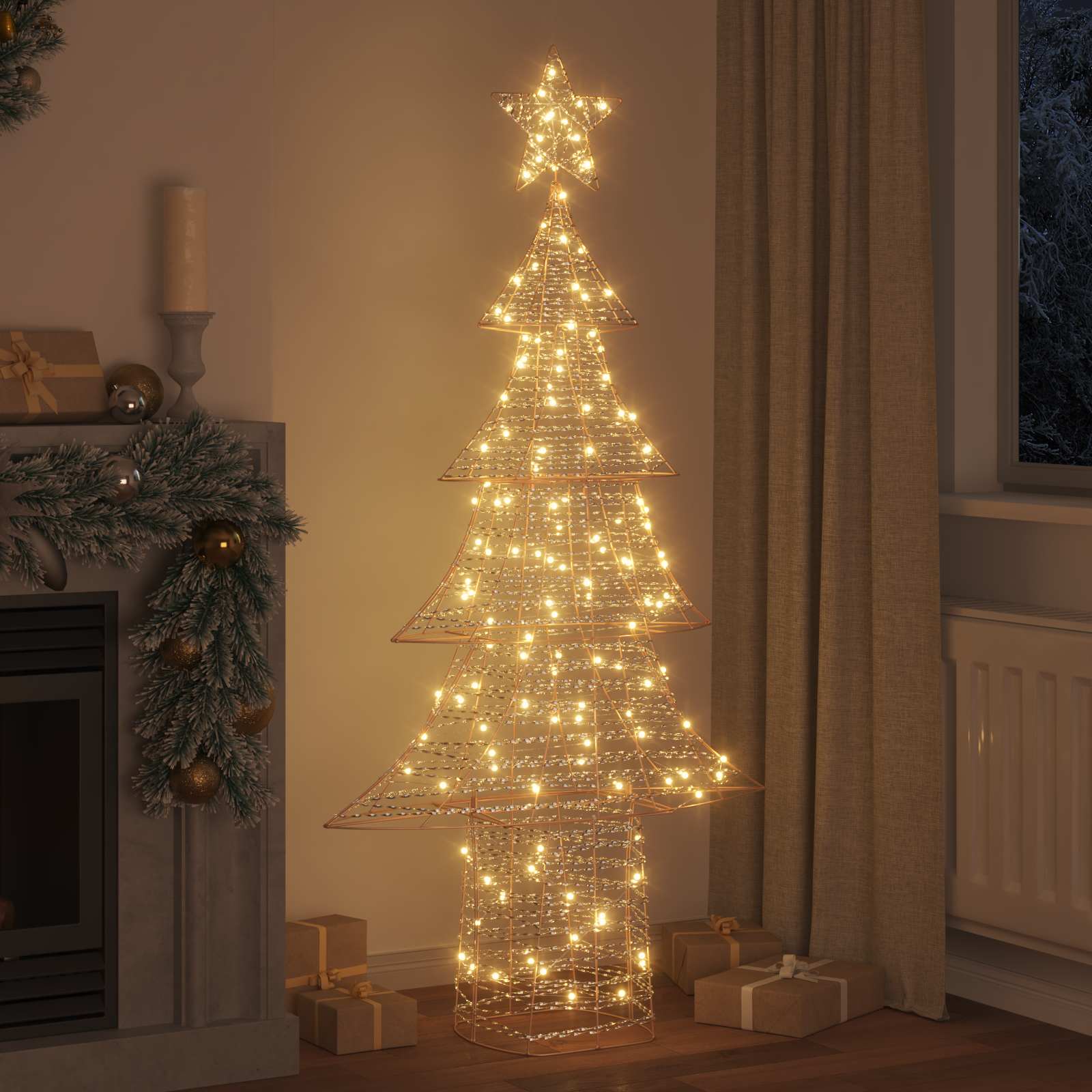 Jõulupuu 240 LED-i Soe valge 181 cm PET