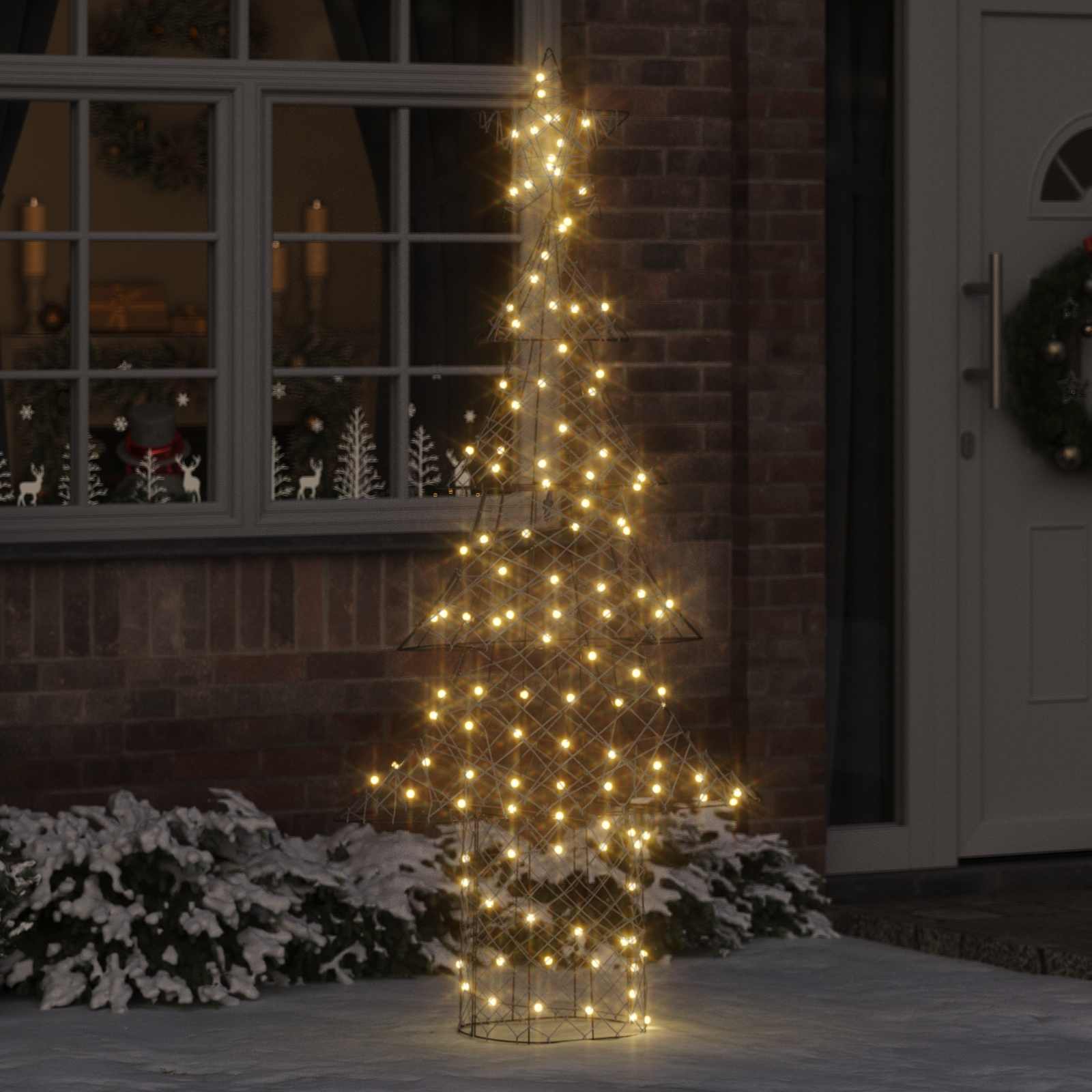 Jõulupuu 240 LED-i Soe valge 180 cm Rotang