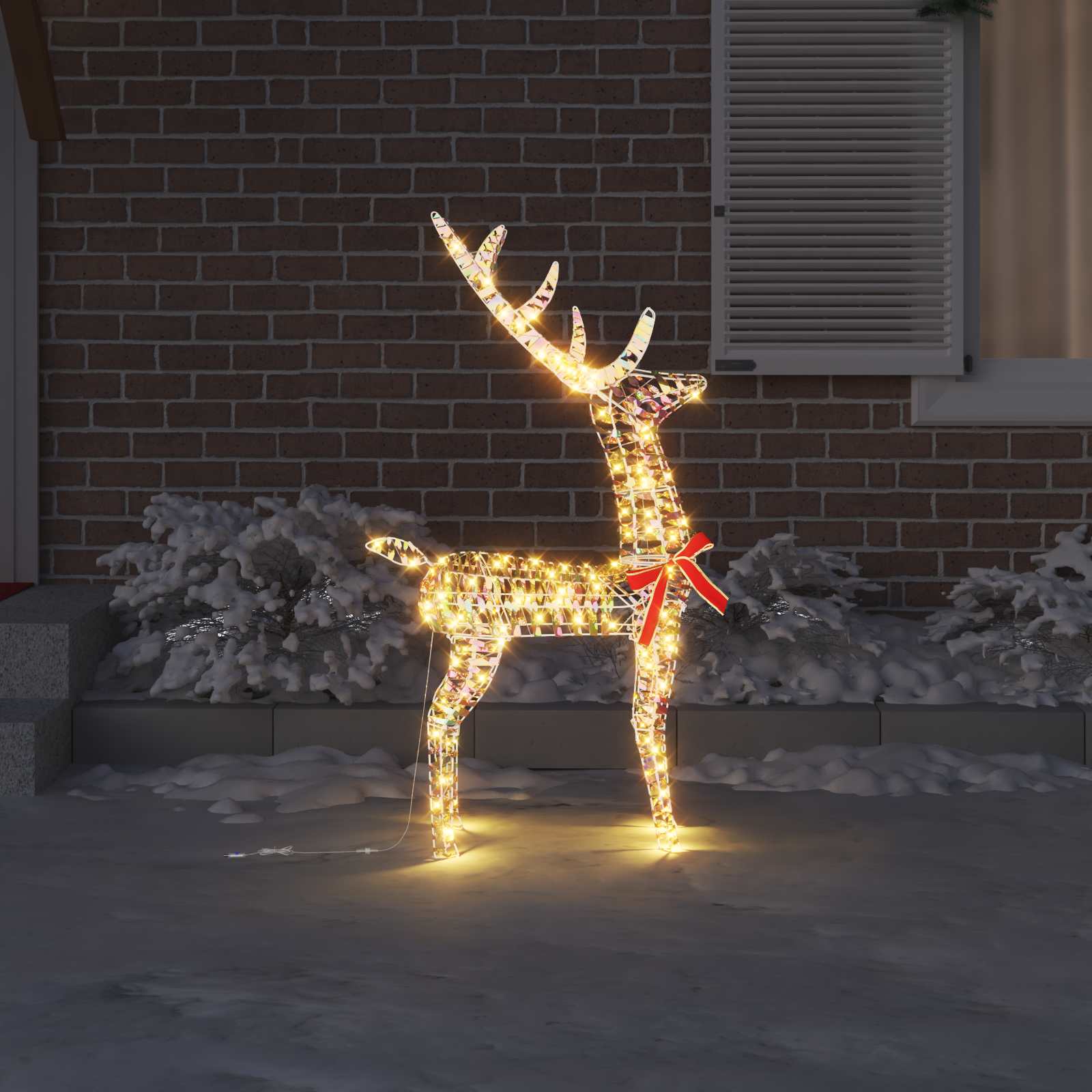 3D jõulupõder LOVIISA 140 LED-i Soe valge 70 x 41 x 128 cm