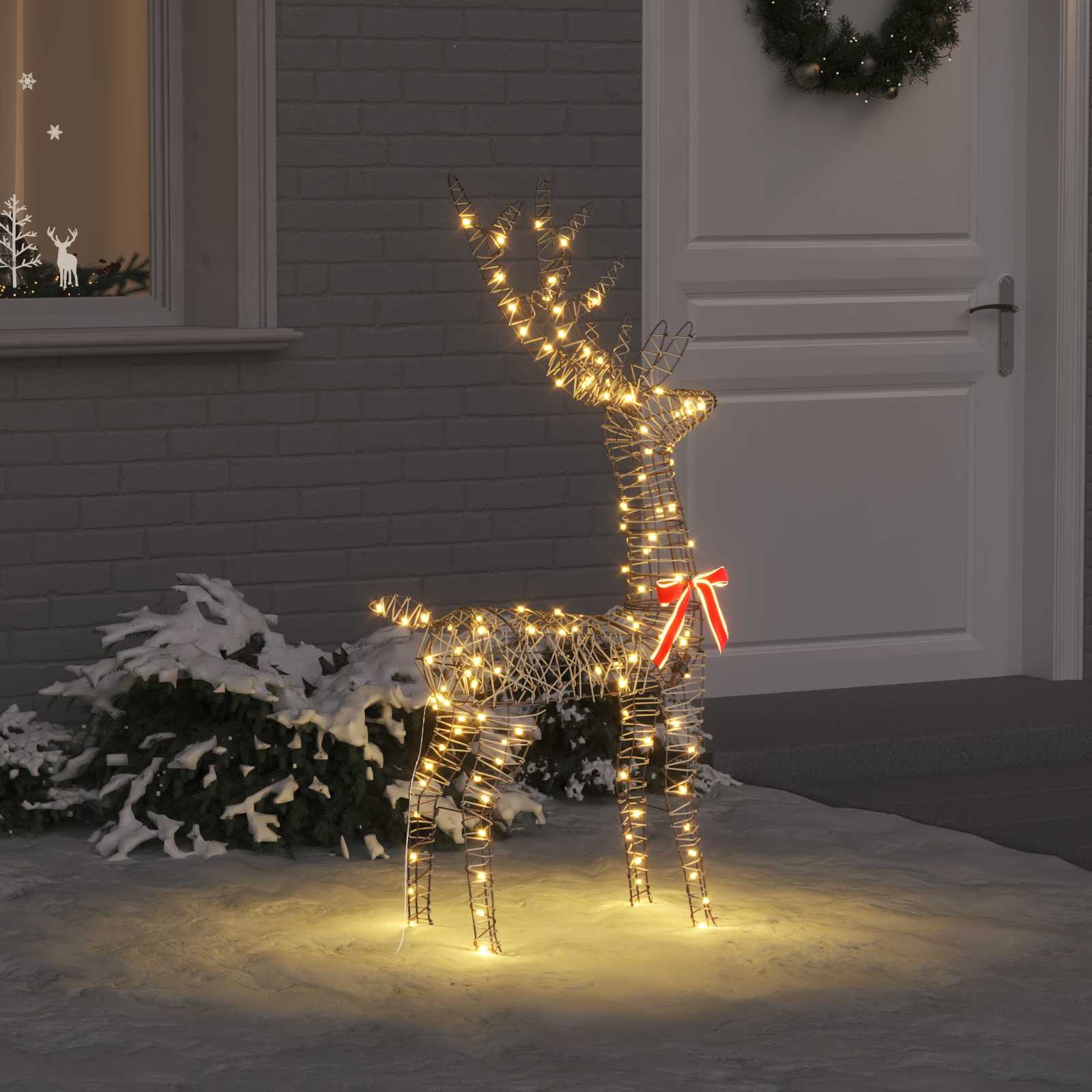 3D jõulupõder LOVIISA 140 LED-i Soe valge 70 x 41 x 128 cm