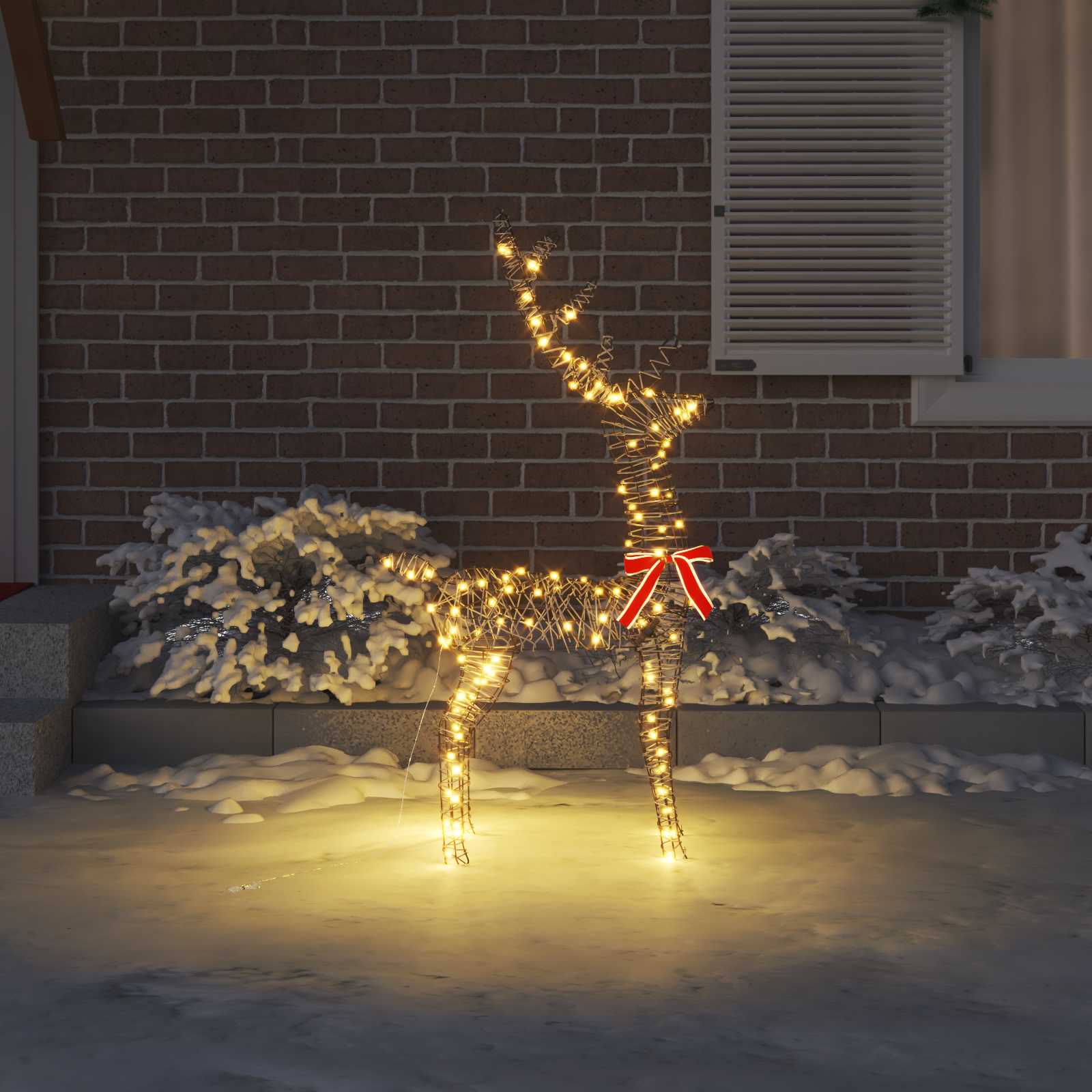 3D jõulupõder LOVIISA 140 LED-i Soe valge 70 x 41 x 128 cm