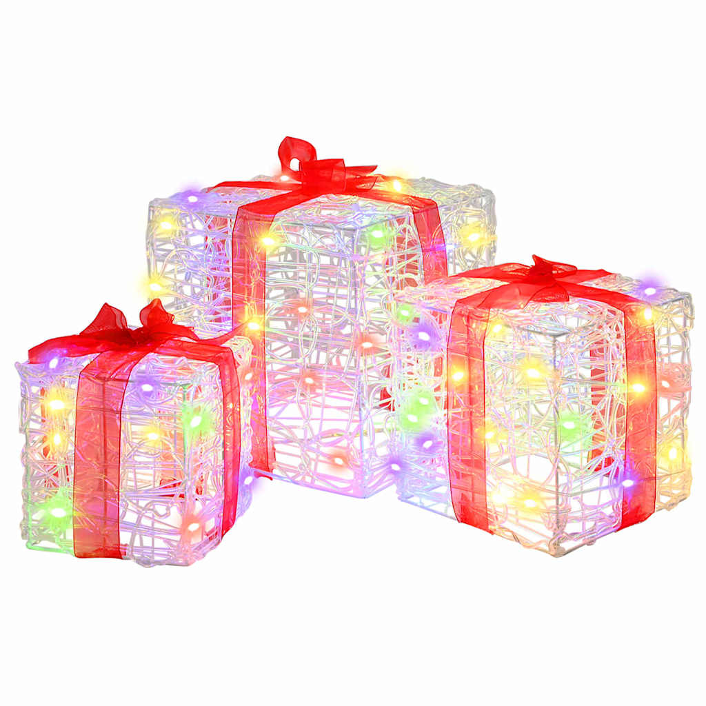 Kingituse kast 3 tk Mitmevärviline 20 x 20 x 20 cm Akrüül