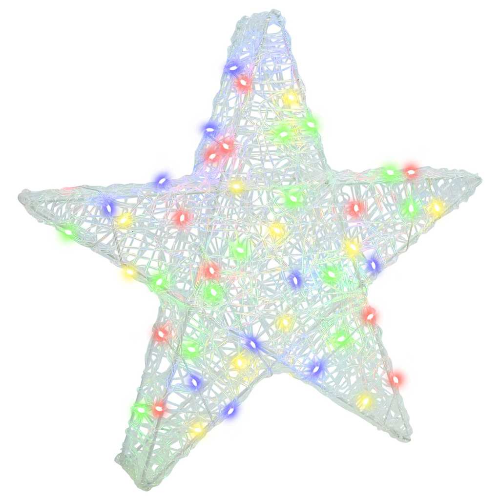 3D täht 50 LED-i Mitmevärviline 55 x 53.5 x 10 cm Akrüül
