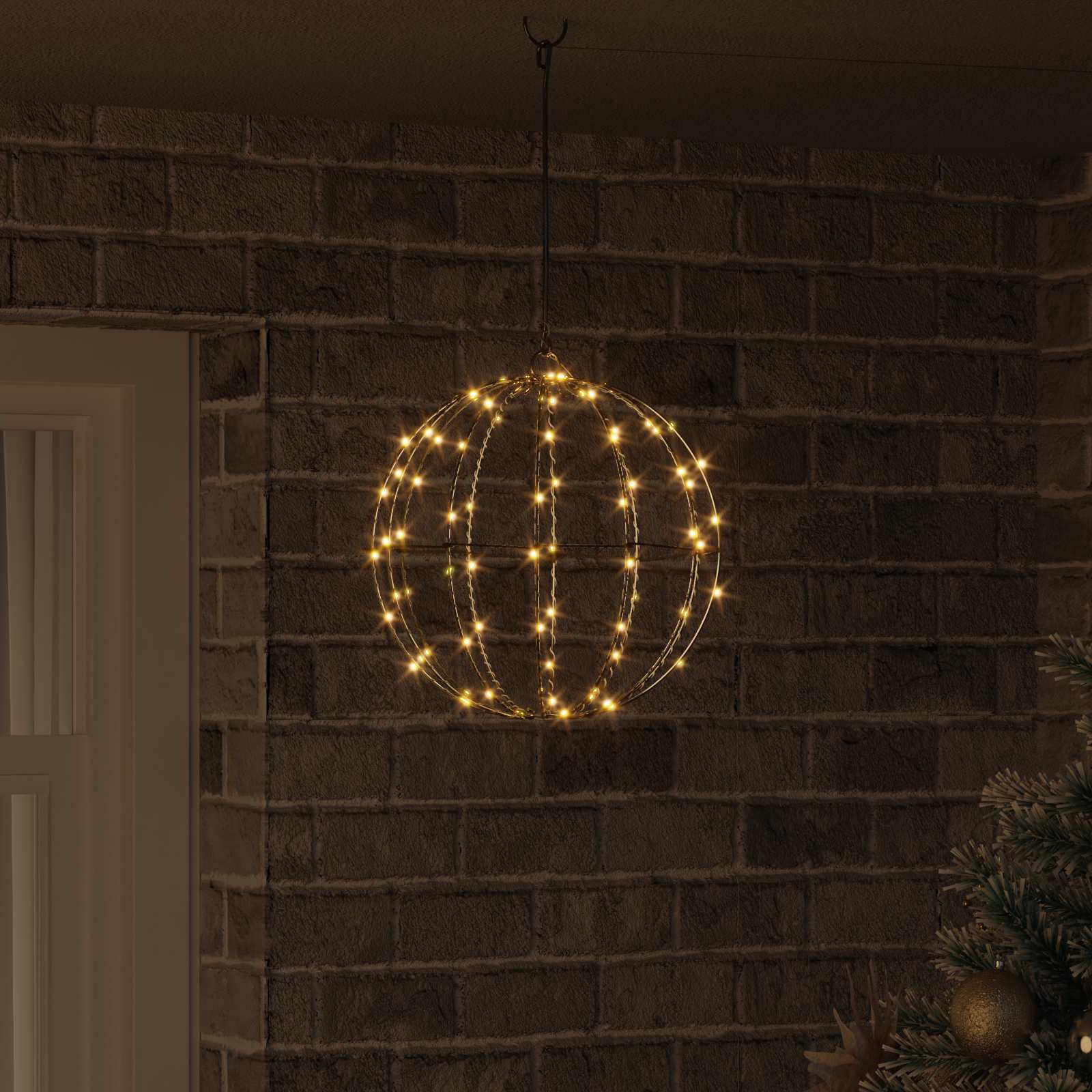 Jõulufiniaalne valgus 96 LED-i Soe valge Läbimõõt 30 x 32 cm