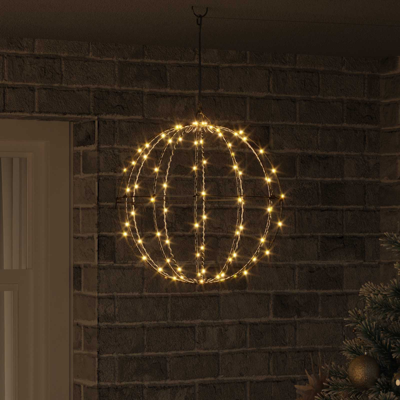 Jõulufiniaalne valgus 120 LED-i Soe valge Läbimõõt 40 x 42 cm