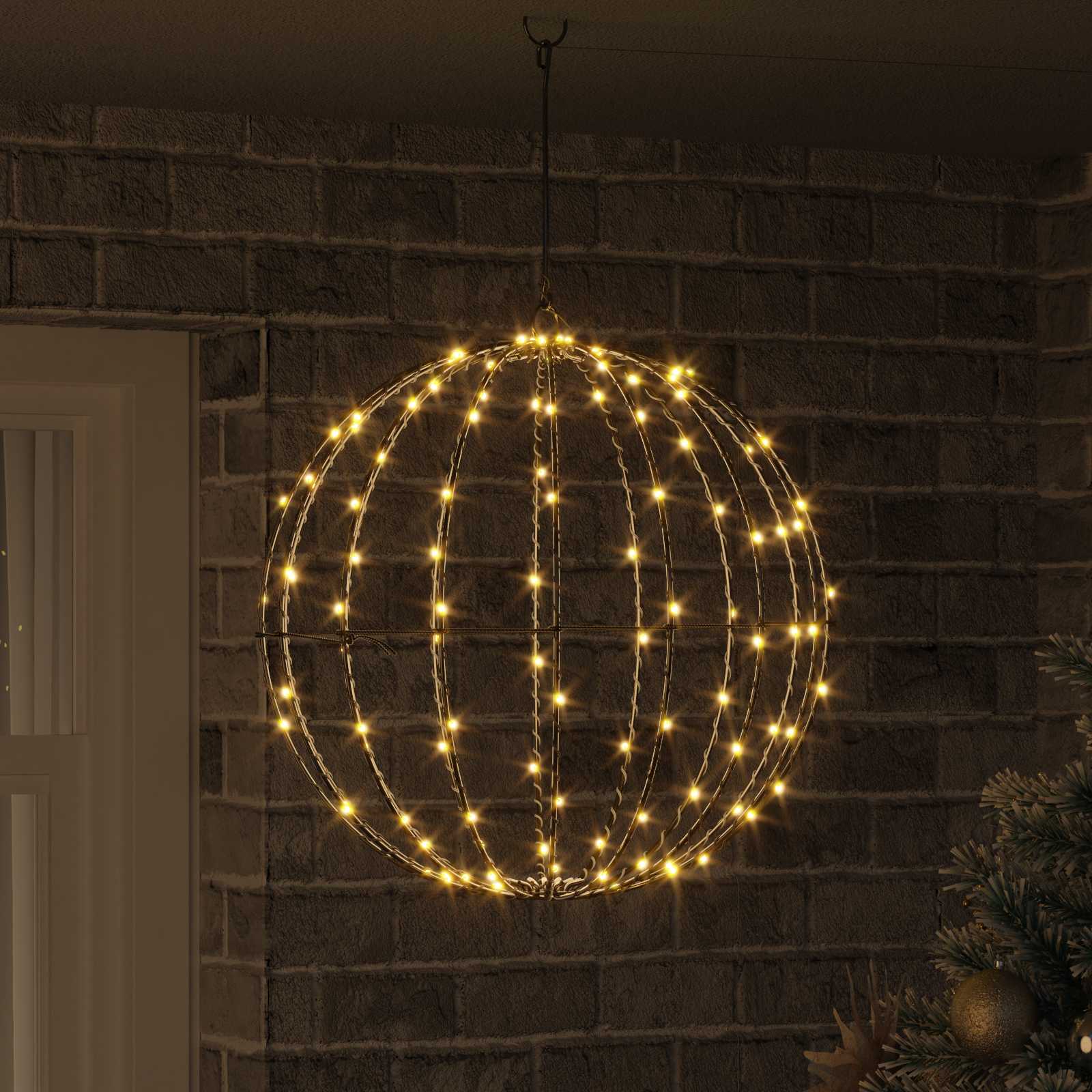 Jõulufiniaalne valgus 160 LED-i Soe valge Läbimõõt 50 x 52 cm