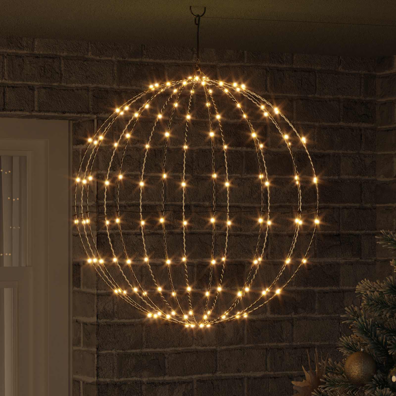 Jõulufiniaalne valgus 192 LED-i Soe valge Läbimõõt 60 x 62 cm