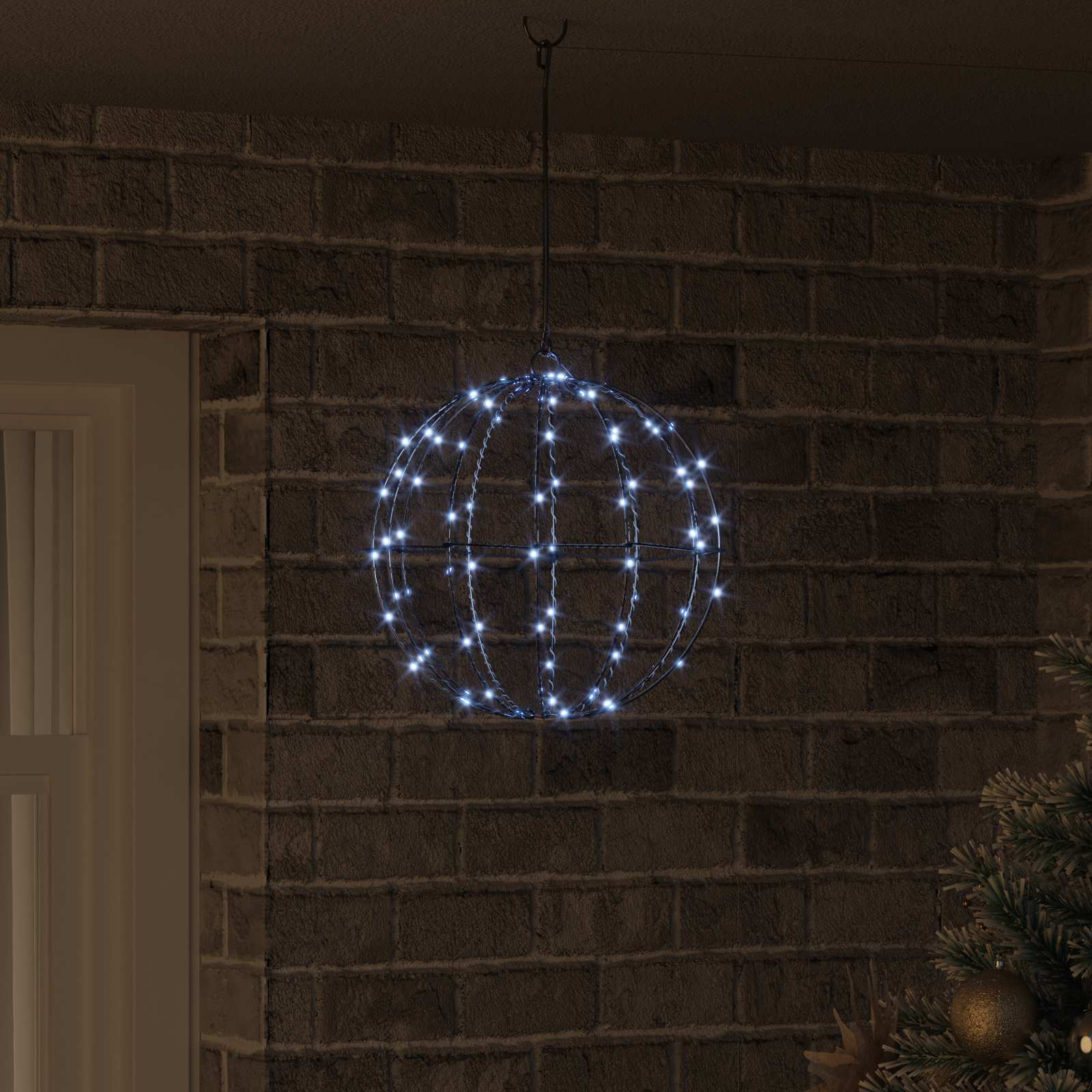 Jõulufiniaalne valgus 96 LED-i Külm valge Läbimõõt 30 x 32 cm