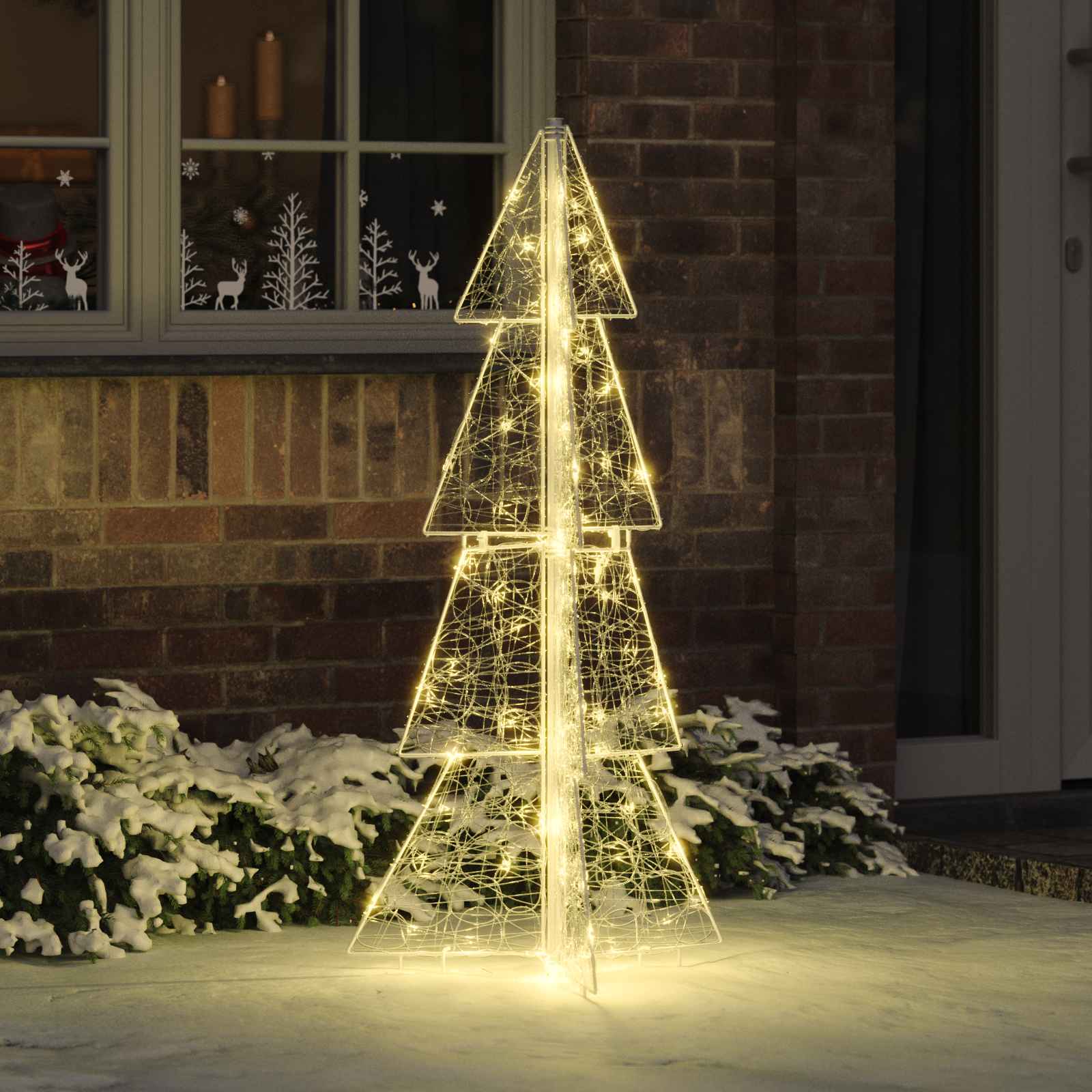 Jõulupuu 100 LED-i Soe valge 120 cm Akrüül