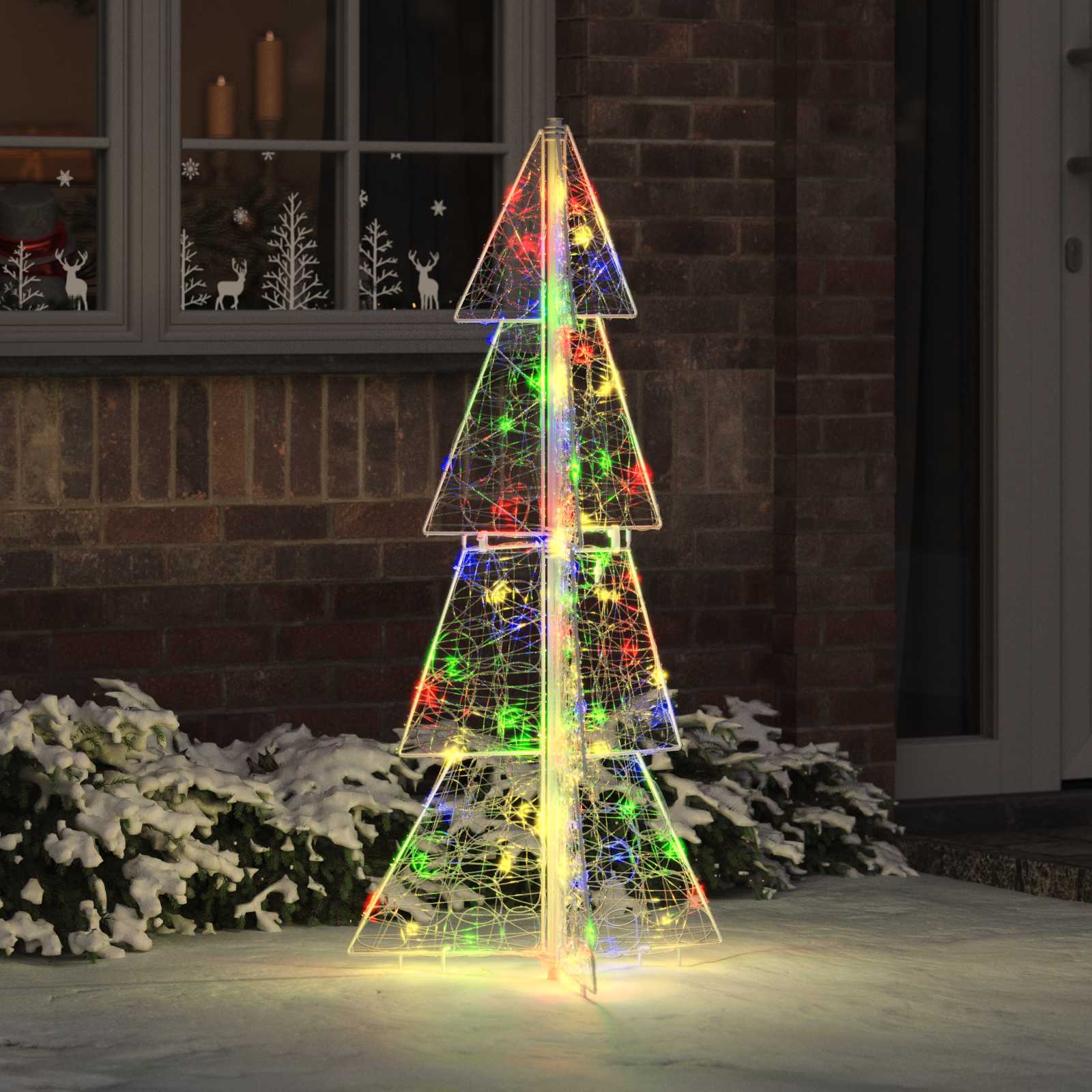 Jõulupuu 100 LED-i Mitmevärviline 120 cm Akrüül