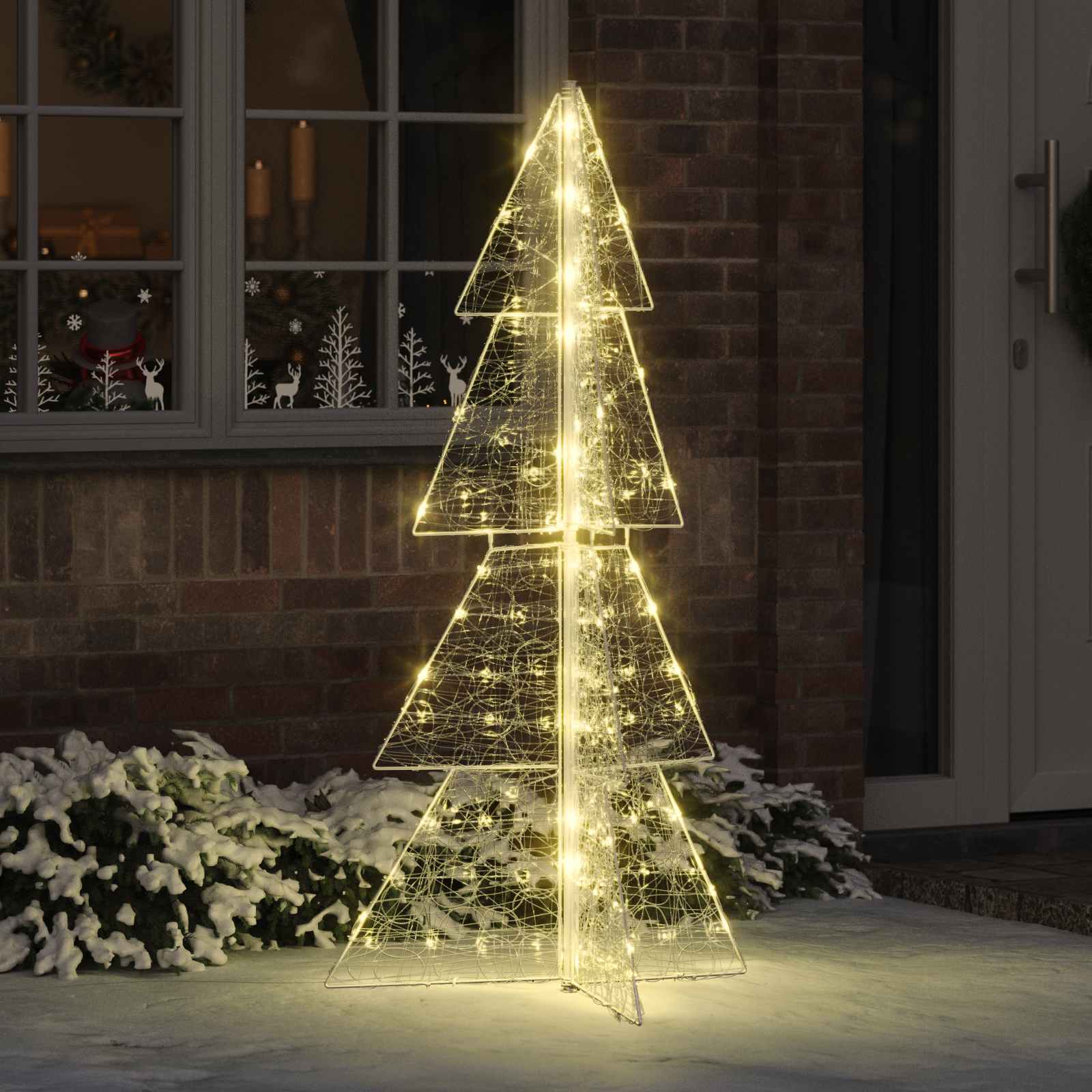 Jõulupuu 160 LED-i Soe valge 150 cm Akrüül