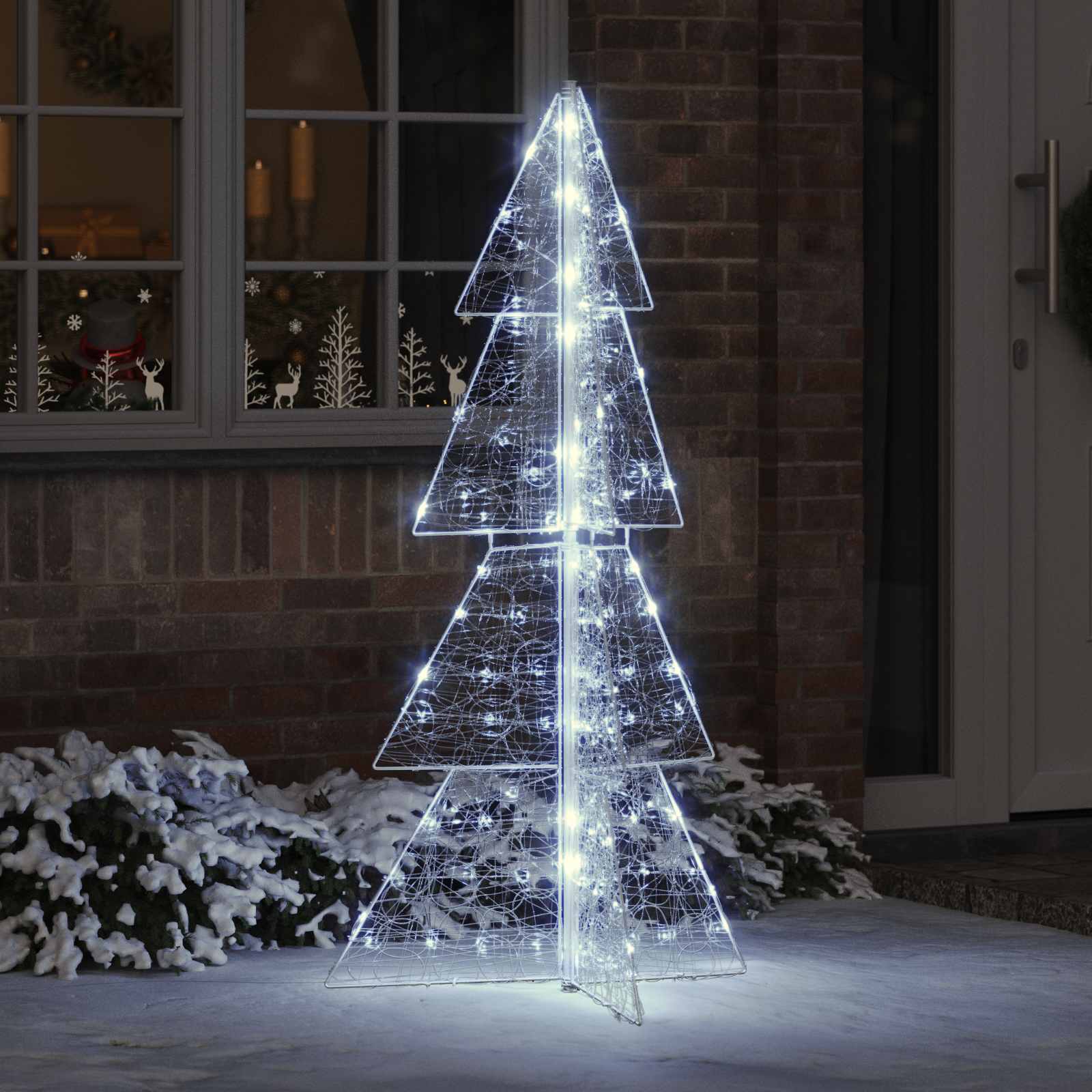 Jõulupuu 160 LED-i Külm Valge 150 cm Akrüül