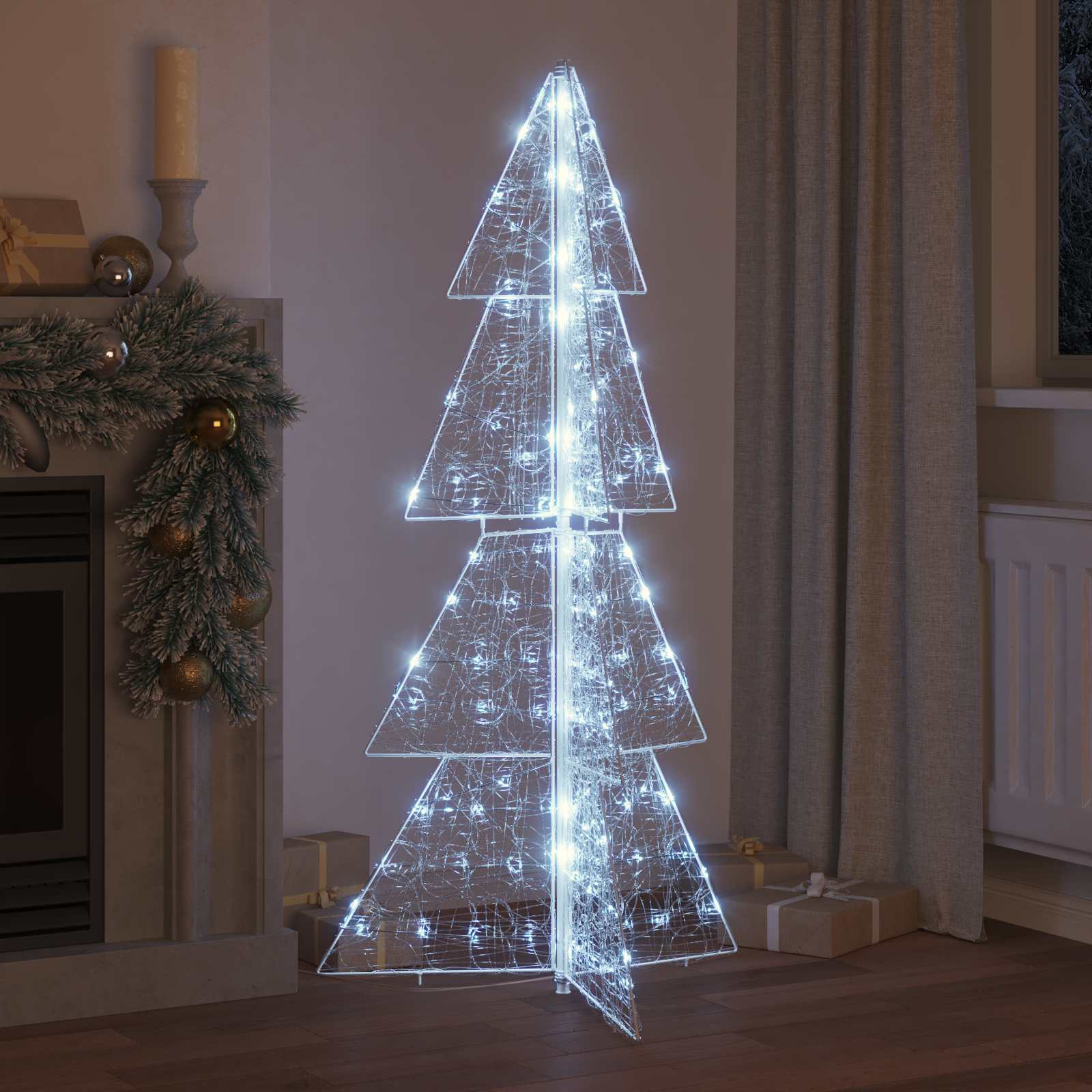 Jõulupuu 160 LED-i Külm Valge 150 cm Akrüül