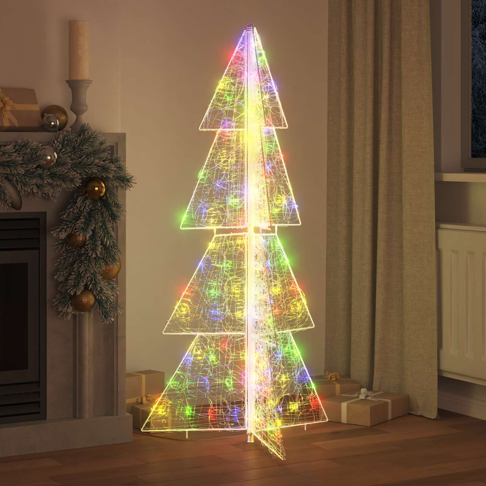 Jõulupuu 160 LED-i Mitmevärviline 150 cm Akrüül