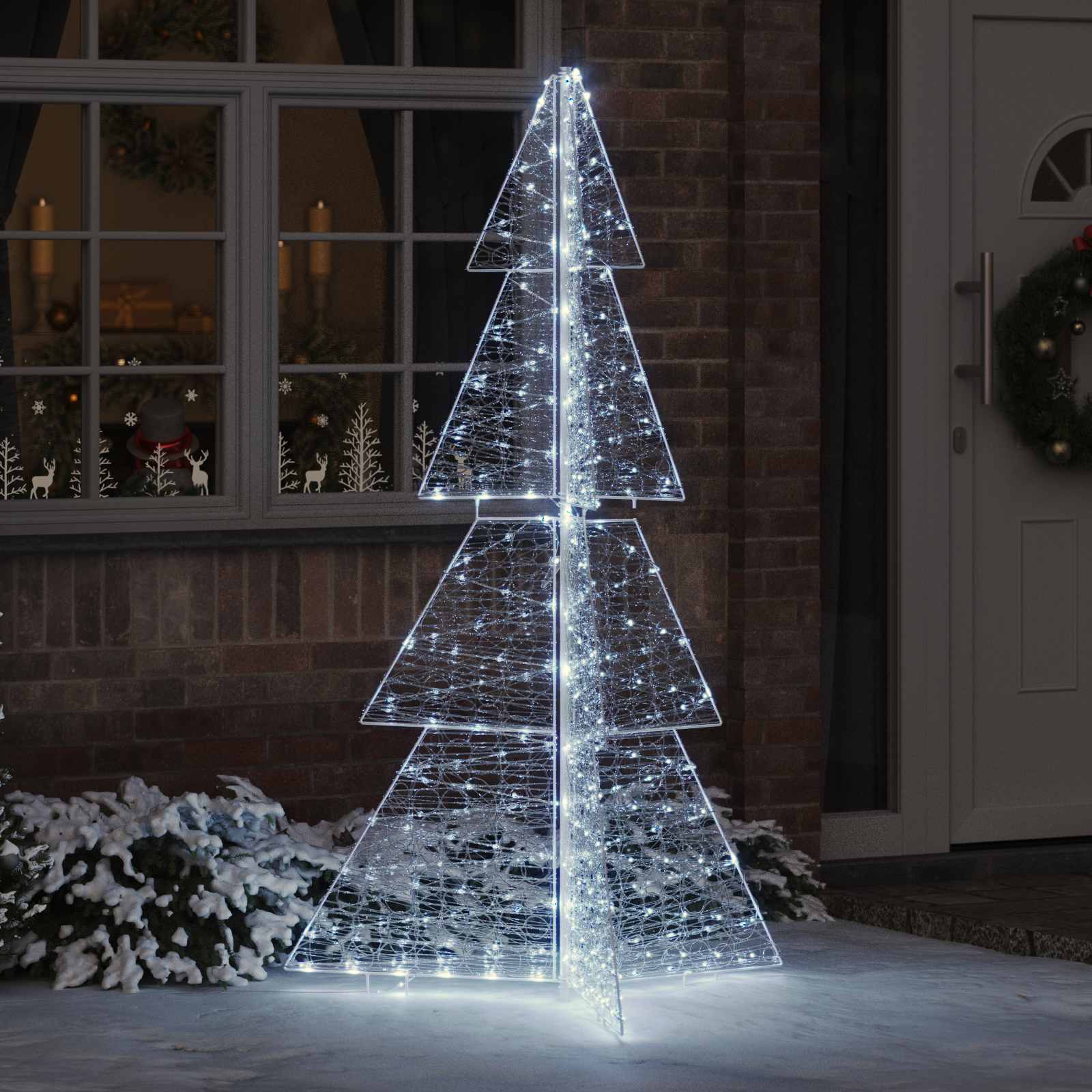 Jõulupuu 240 LED-i Külm Valge 180 cm Akrüül