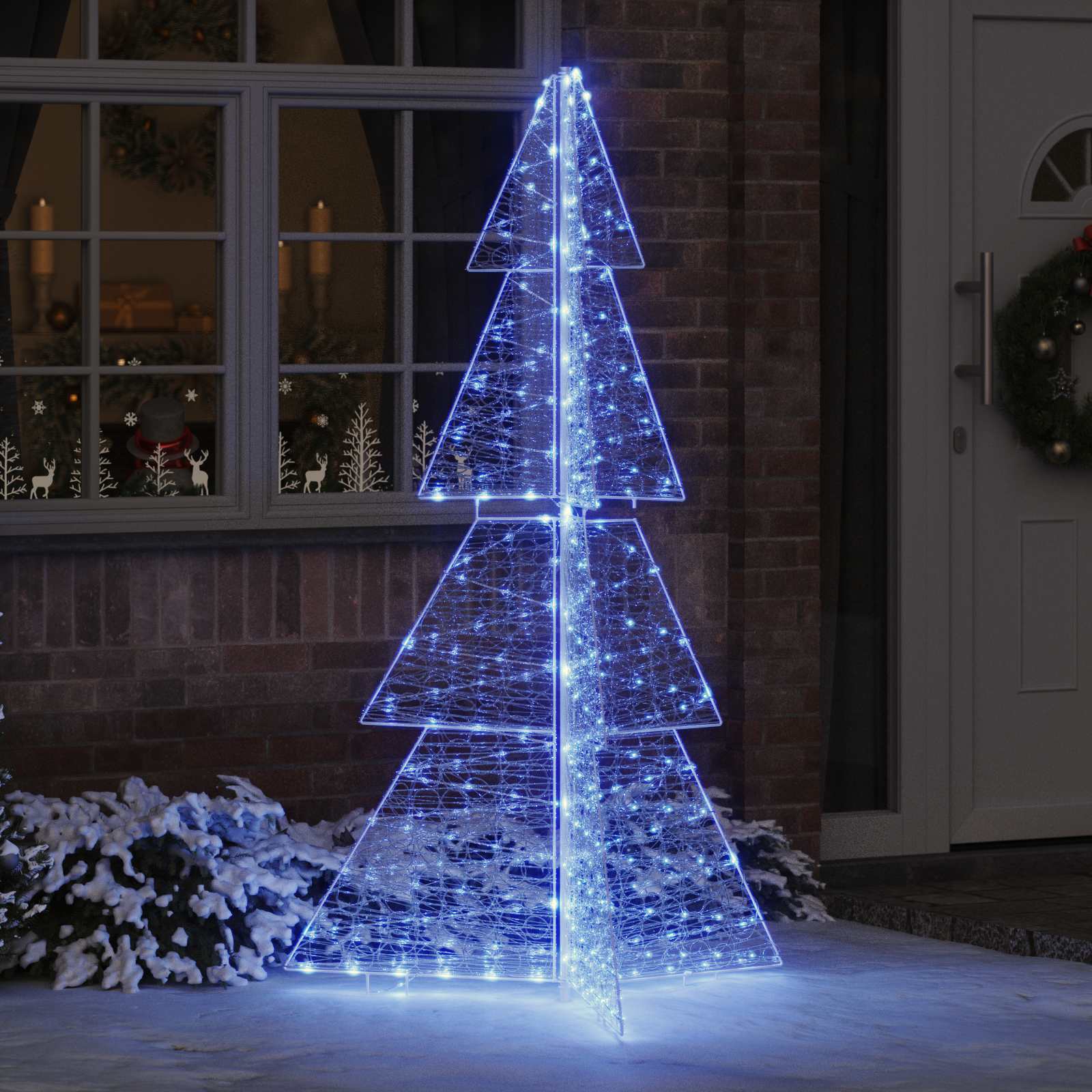 Jõulupuu 240 LED-i Sinine 180 cm Akrüül