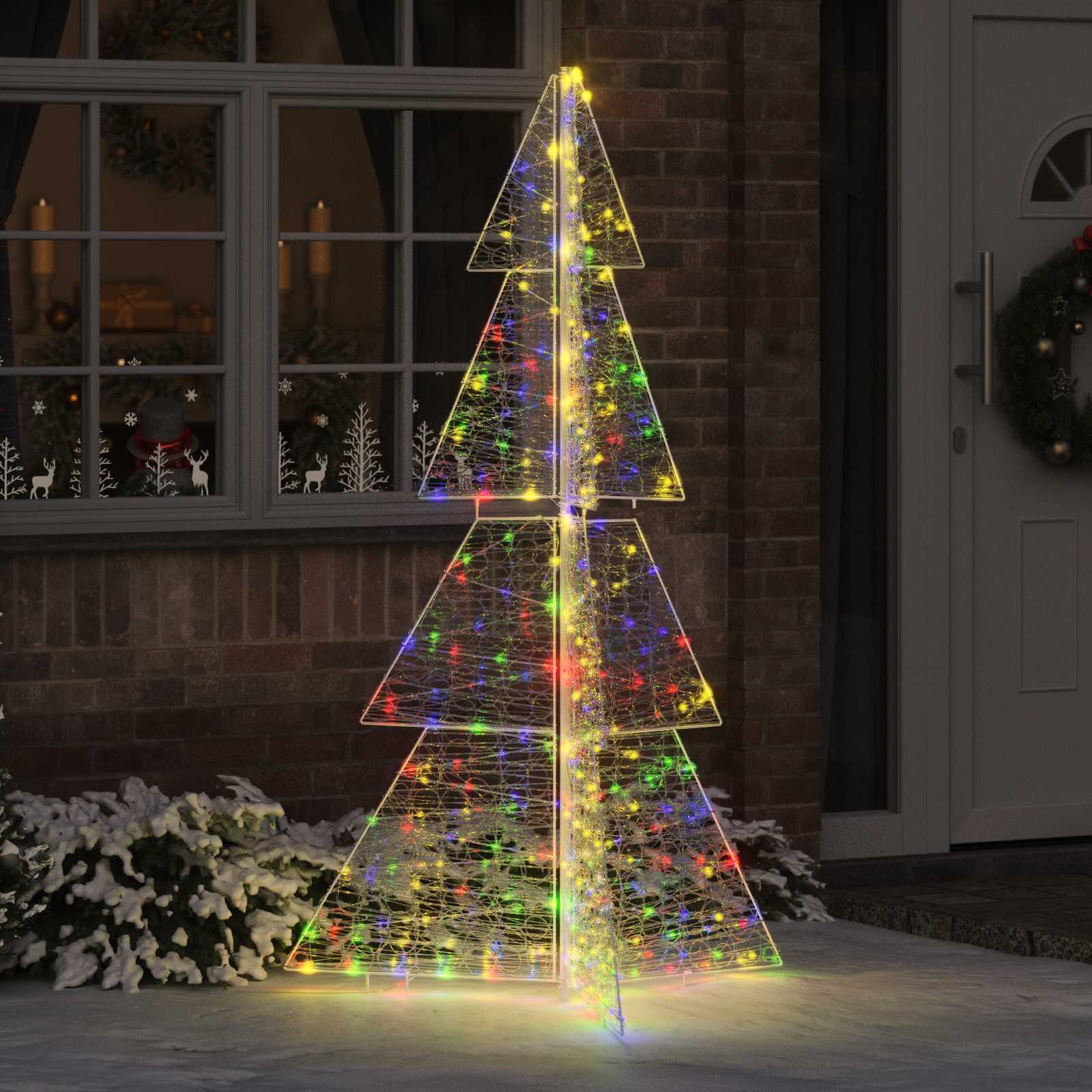 Jõulupuu 240 LED-i Mitmevärviline 180 cm Akrüül