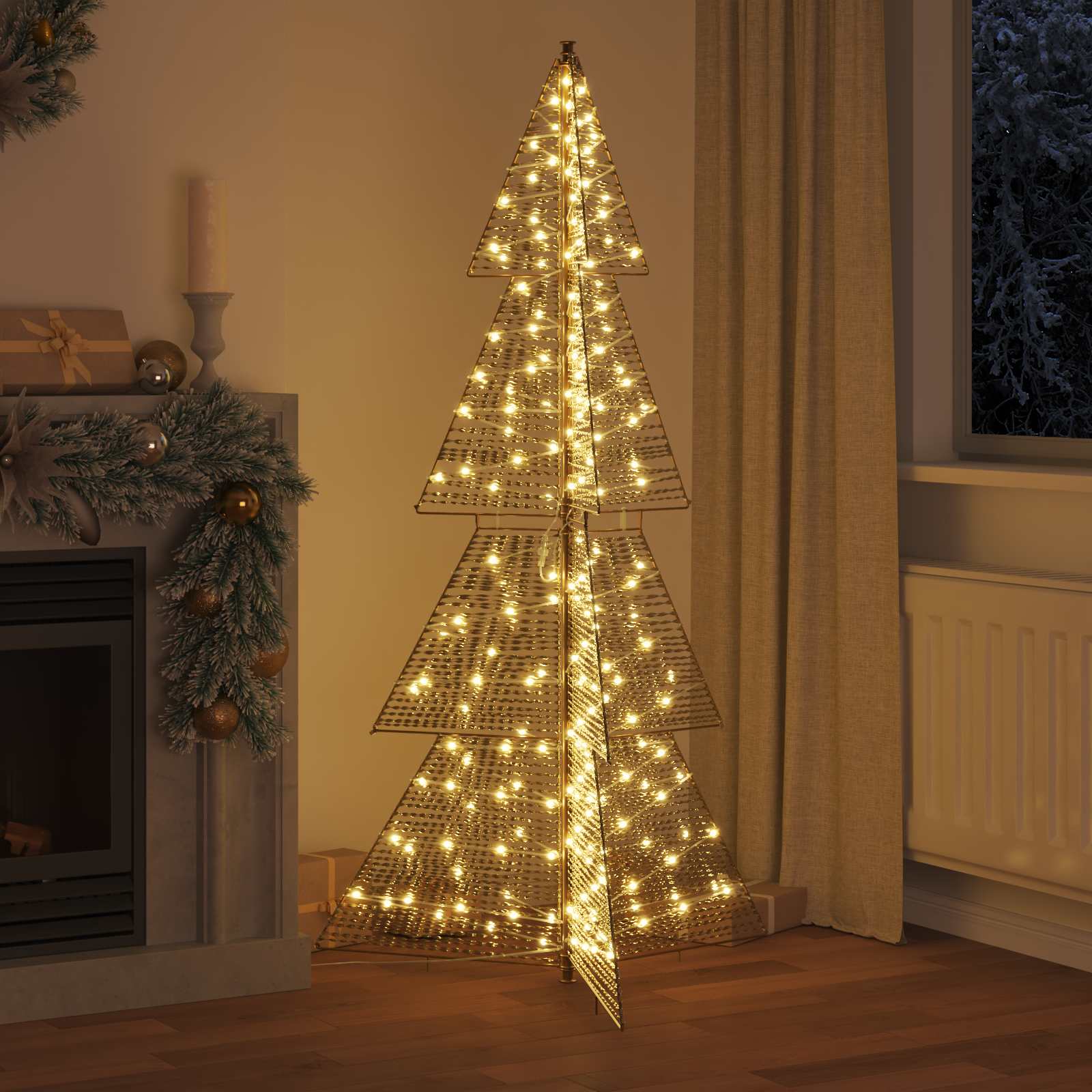 Jõulupuu 240 LED-i Soe valge 180 cm PET