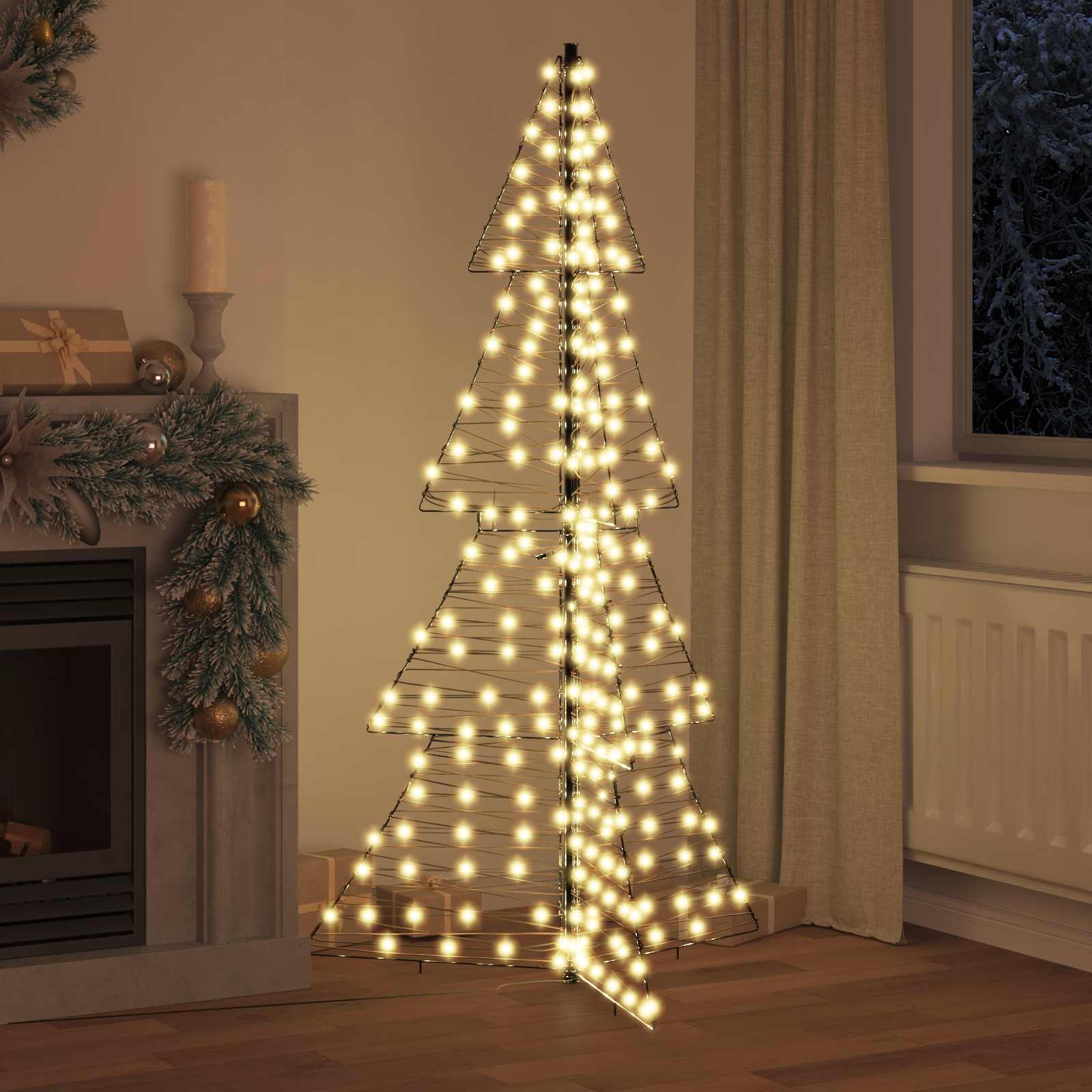 Jõulupuu 240 LED-i Soe valge 180 cm Rotang