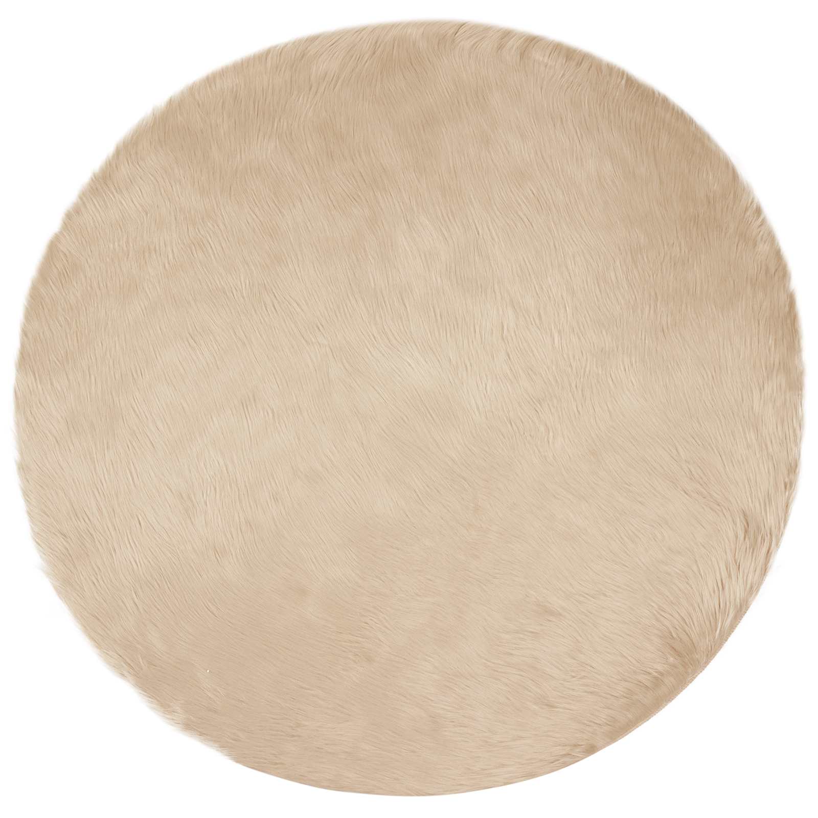 Kunstvilla vaibale TAFALLA Beež Ø 120 cm Polüester