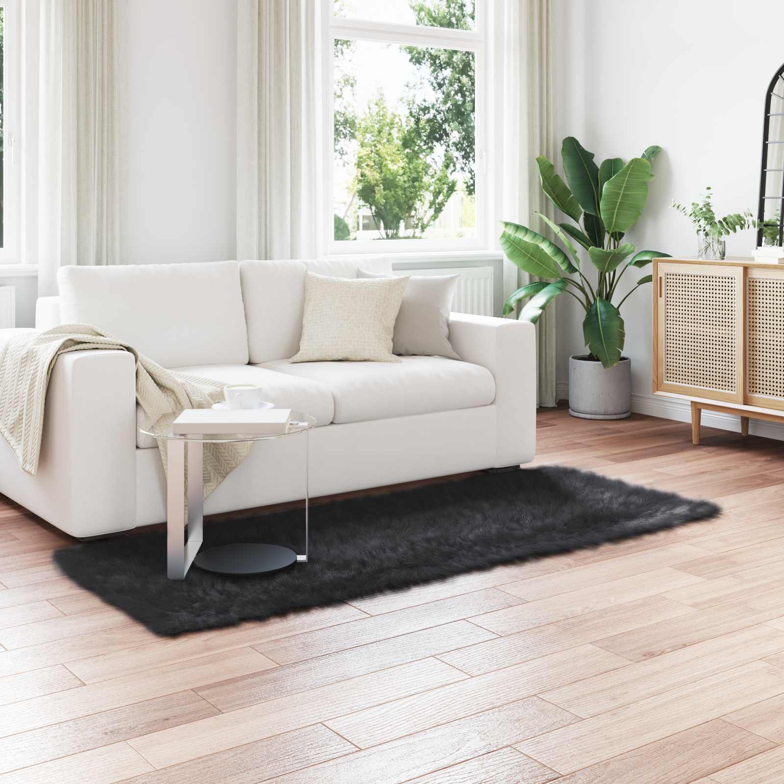 Kunstvilla vaibale TAFALLA Must 100 x 200 cm Polüester