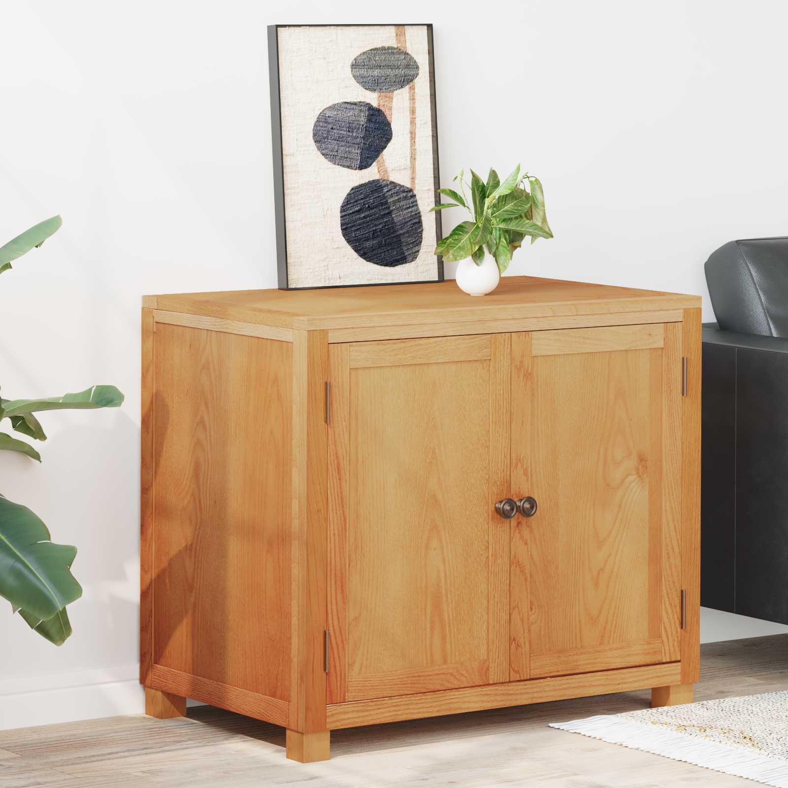 Kapp ladustamisega Pruun 78 x 50 x 70 cm Tugev Tamme Puit