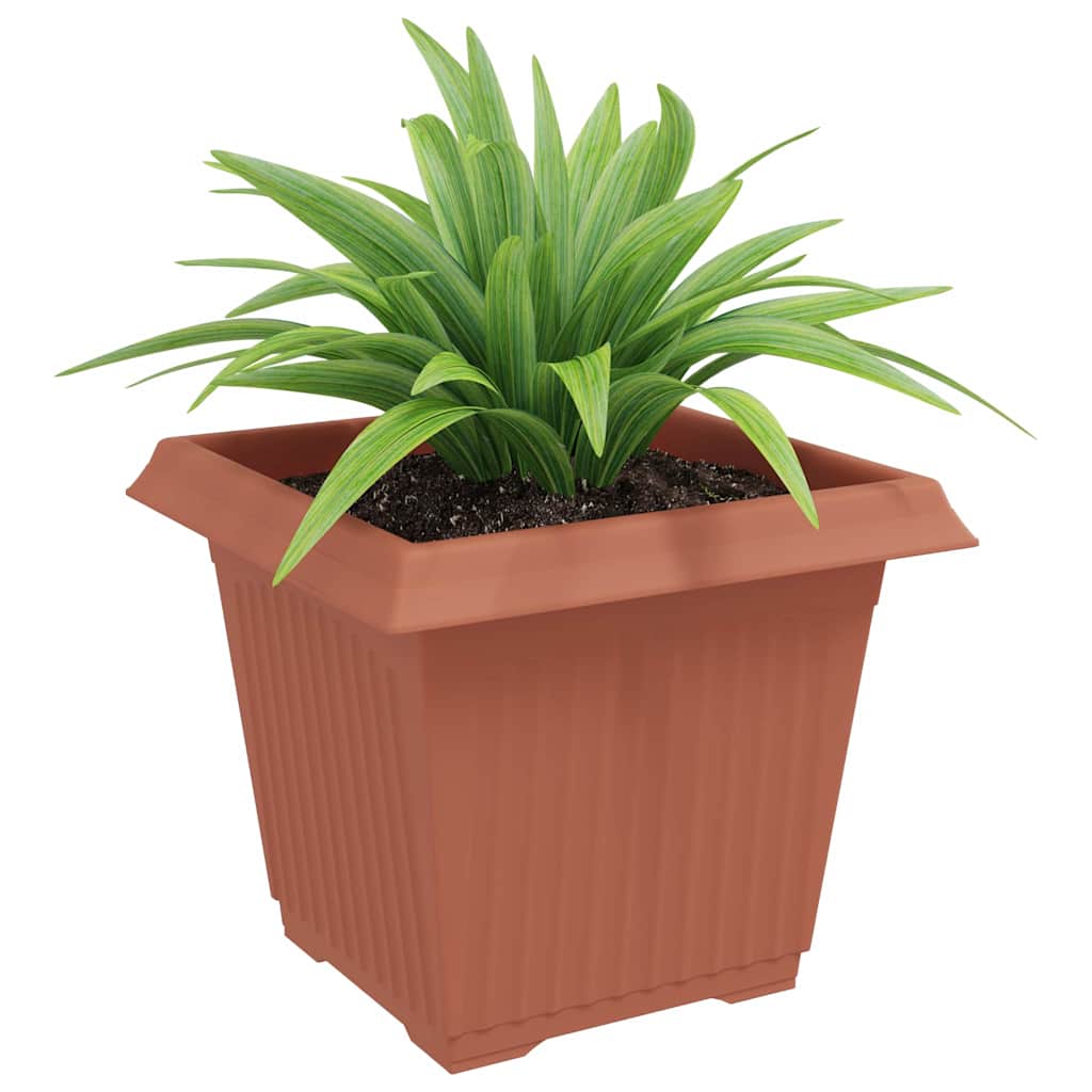 Ruutlillepott 6 tk Kohviroosa 28,5 x 28,5 x 22 cm Plastmass