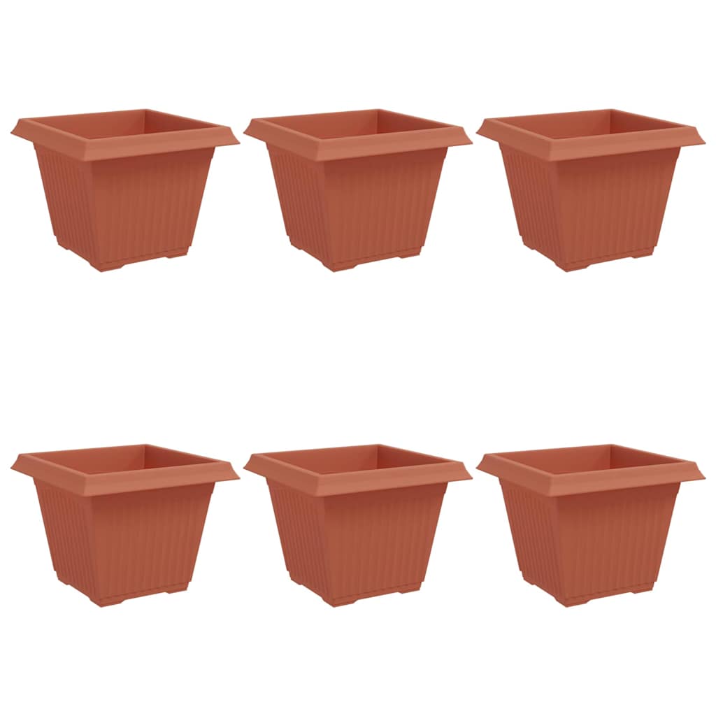 Ruutlillepott 6 tk Kohviroosa 43 x 43 x 33,5 cm Plastmass