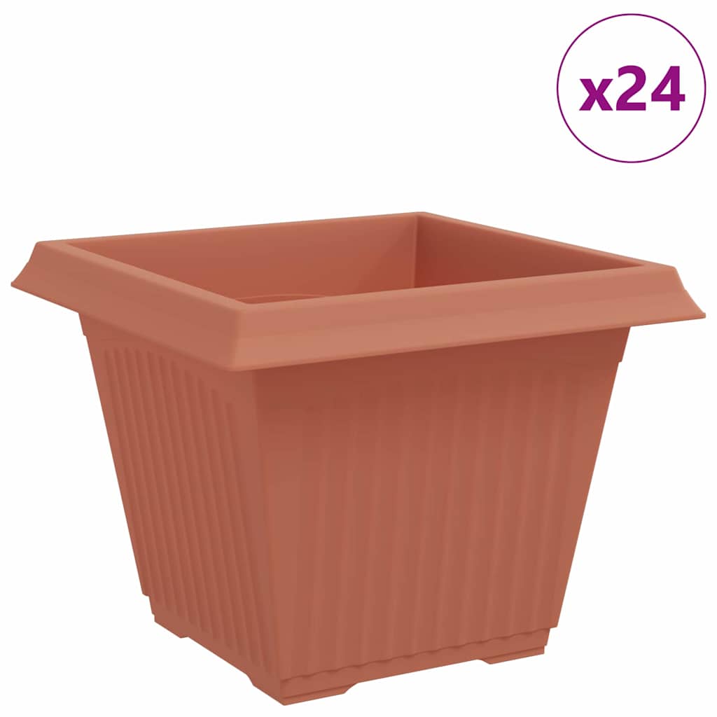 Ruutlillepott 24 tk Kohviroosa 43 x 43 x 33,5 cm Plastmass