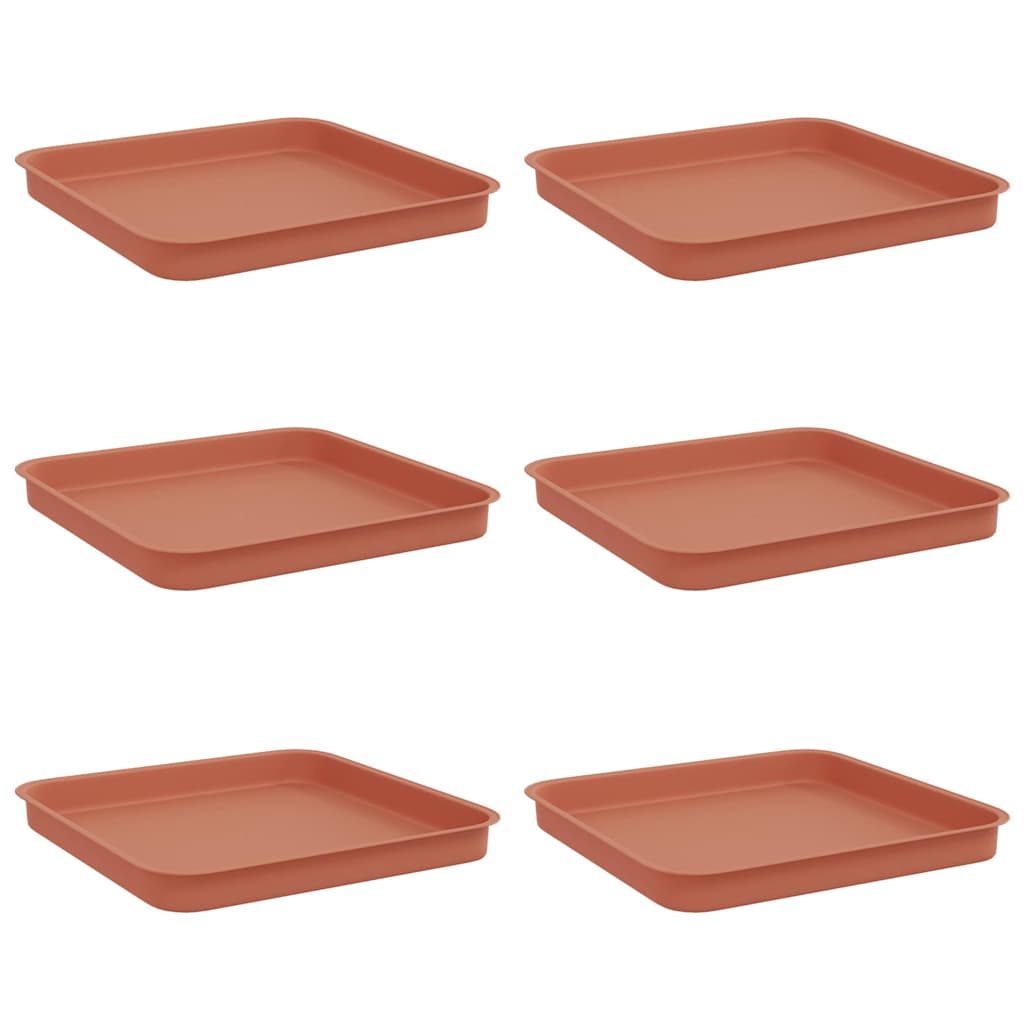 Ruudu kujuline lille alus 6 tk Kohviroosa 25,5 x 25,5 x 2,5 cm