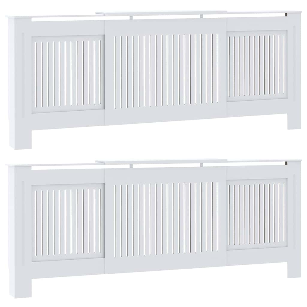 Radiaatori kate 2 tk Valge 205 x 20,5 x 81,5 cm Tehispuit