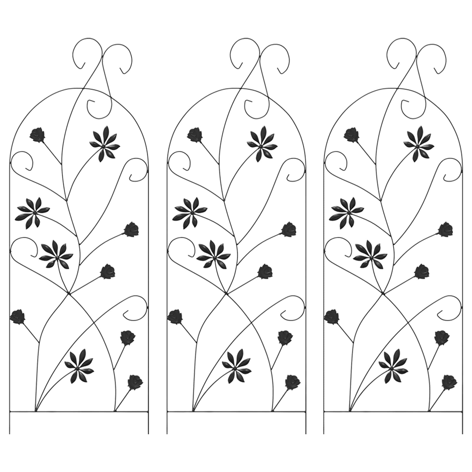 Aiandus aiapaneel 3 tk Must 112 x 39,5 cm Teras