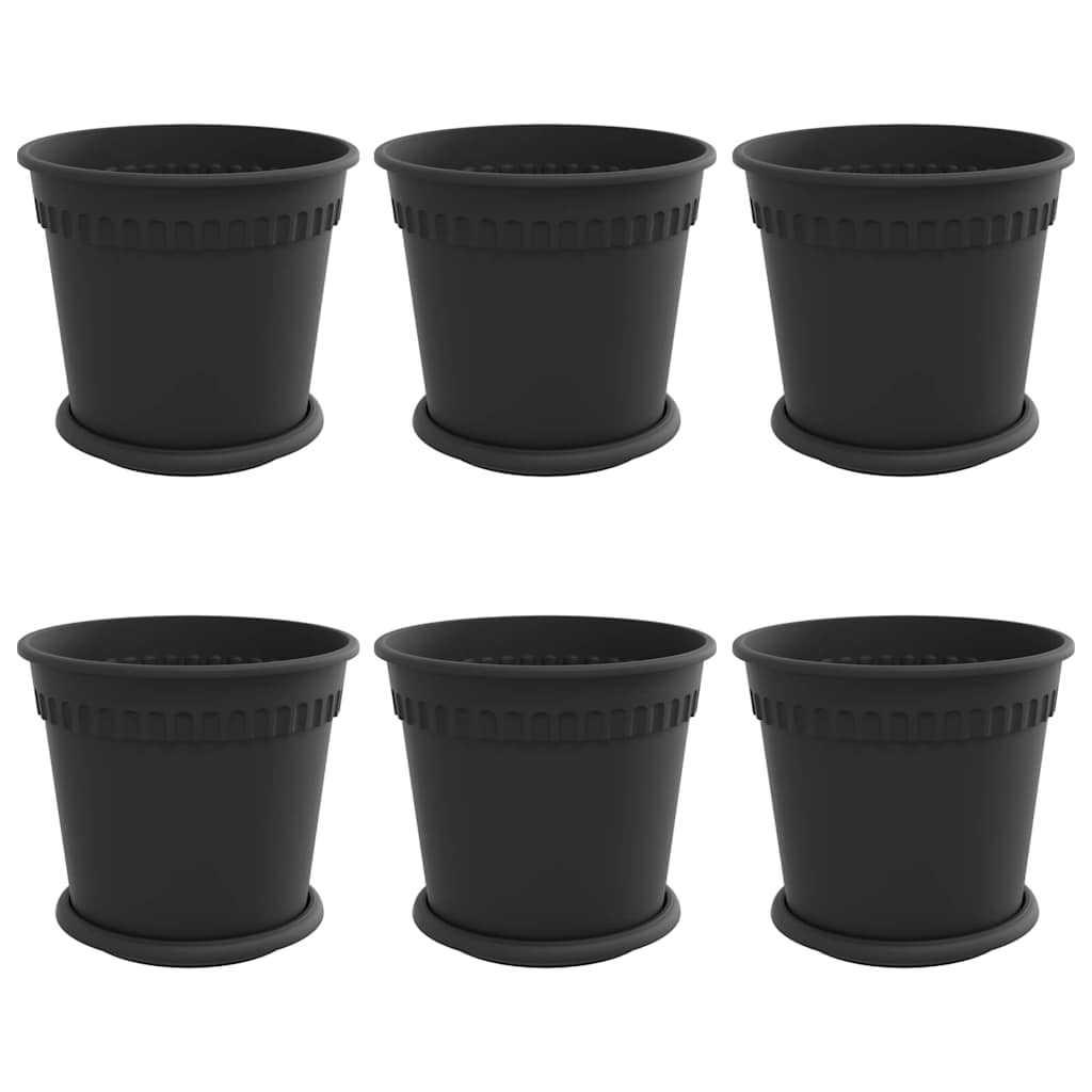 Taimepotid 6 tk Must Plastmass