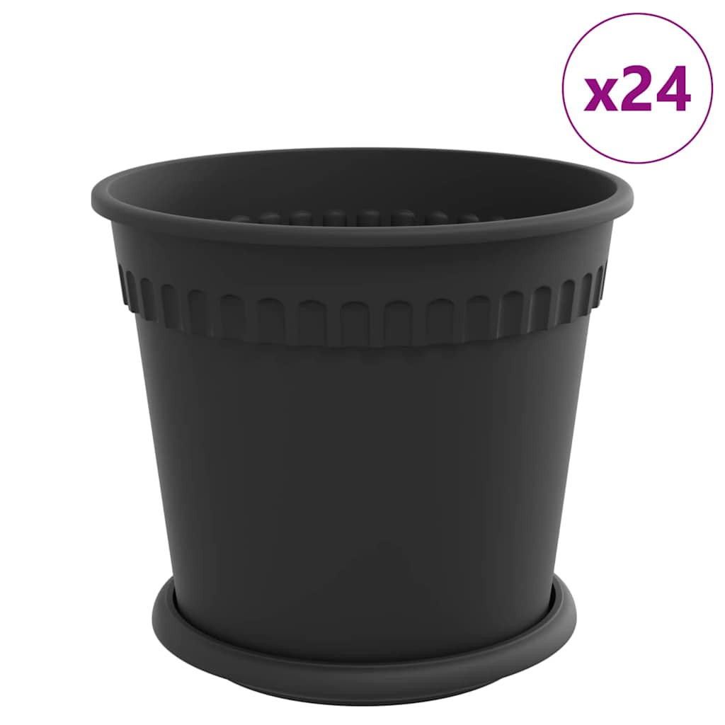 Taimepotid 24 tk Must Plastmass